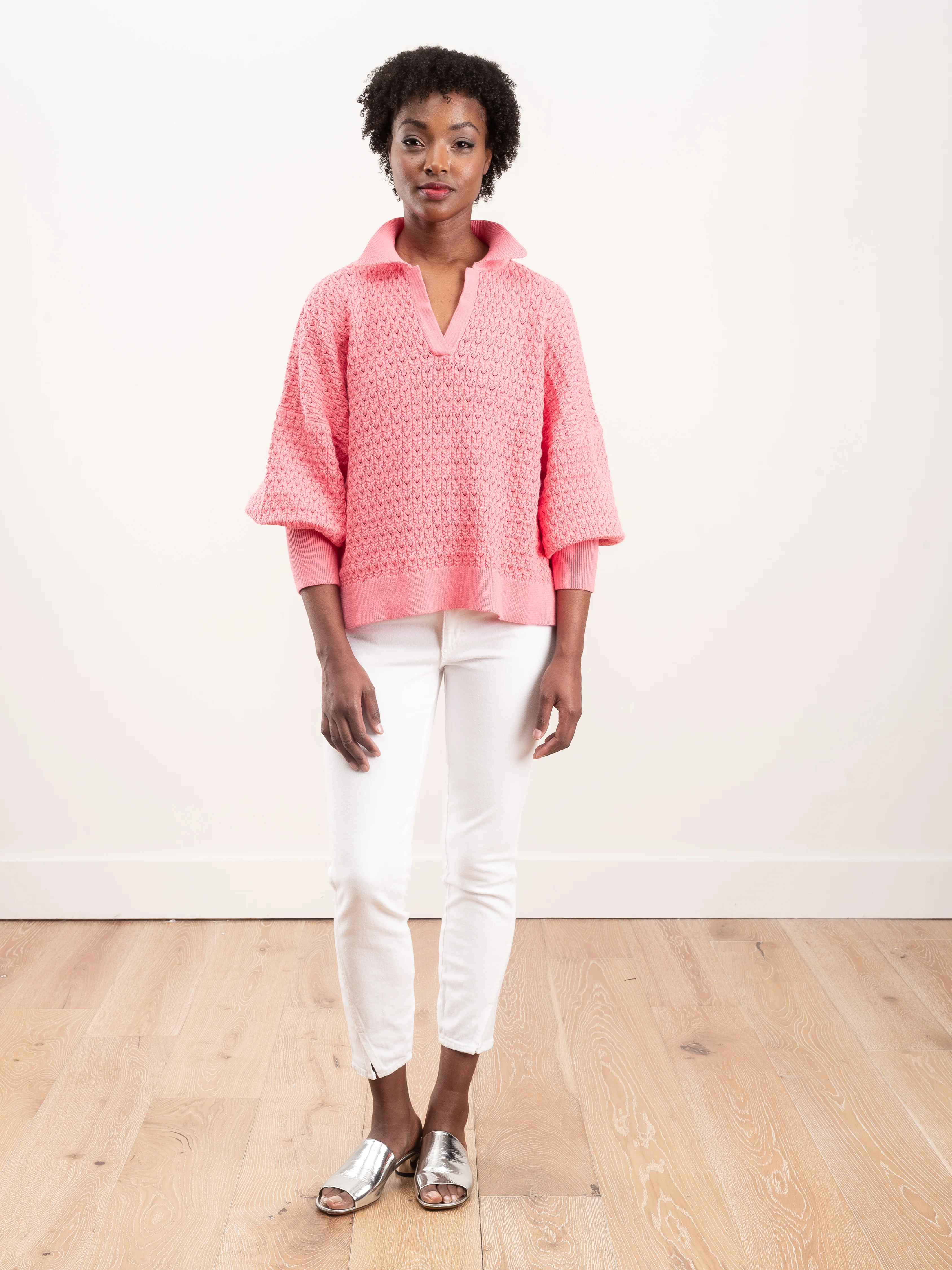 lace polo - bubblegum - Image 2