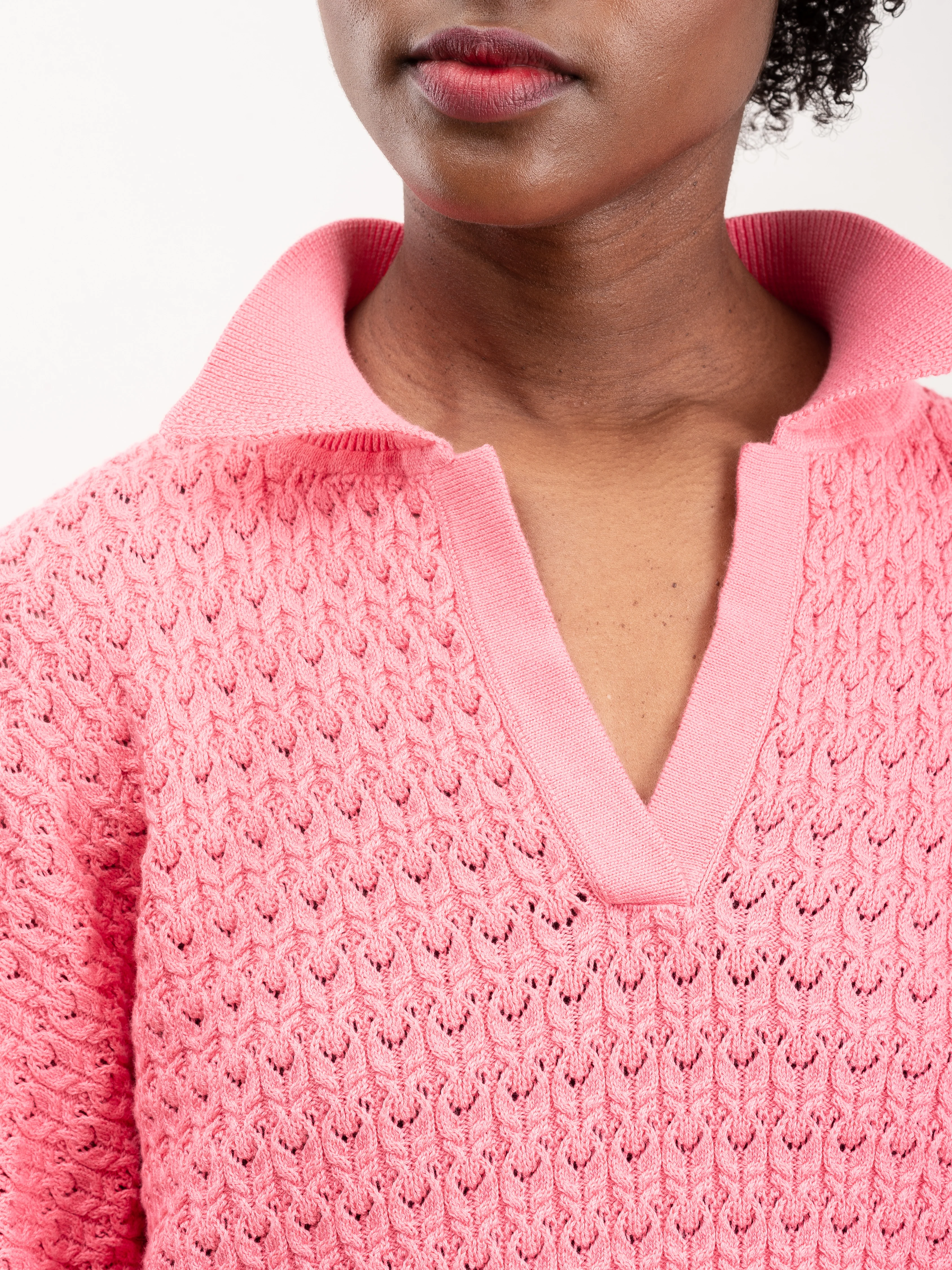 lace polo - bubblegum - Image 7