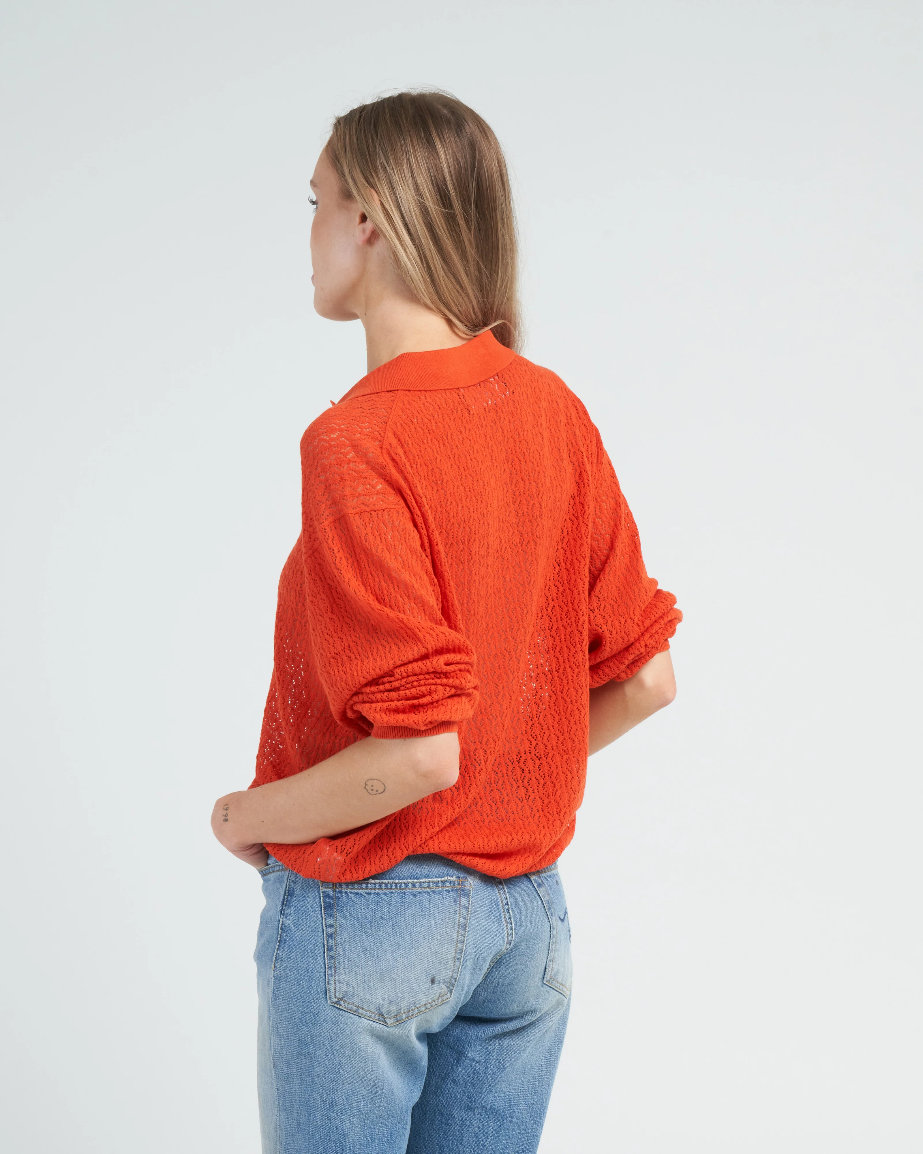 lace polo - langoustine - Image 4