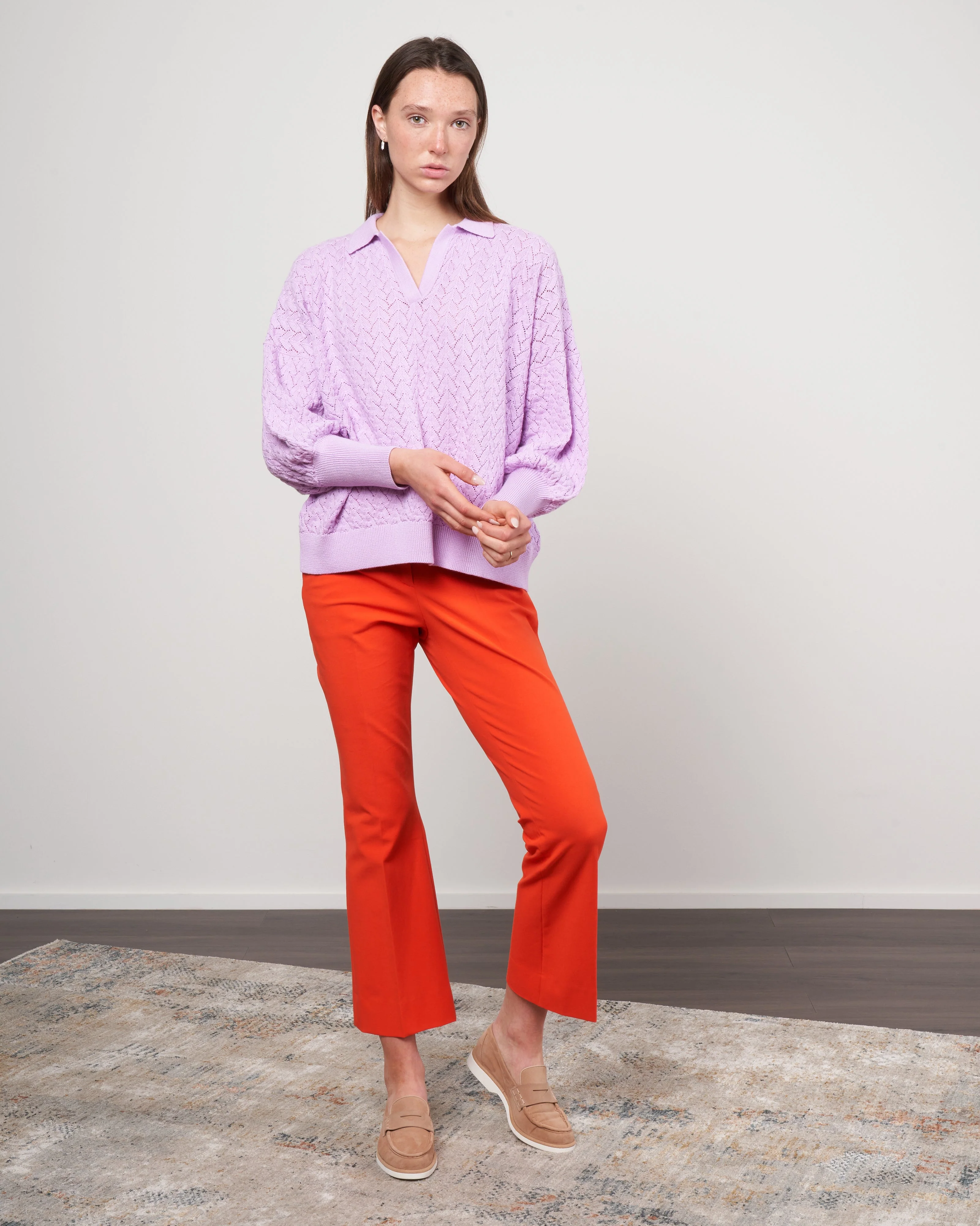 lace polo - lilac - Image 2