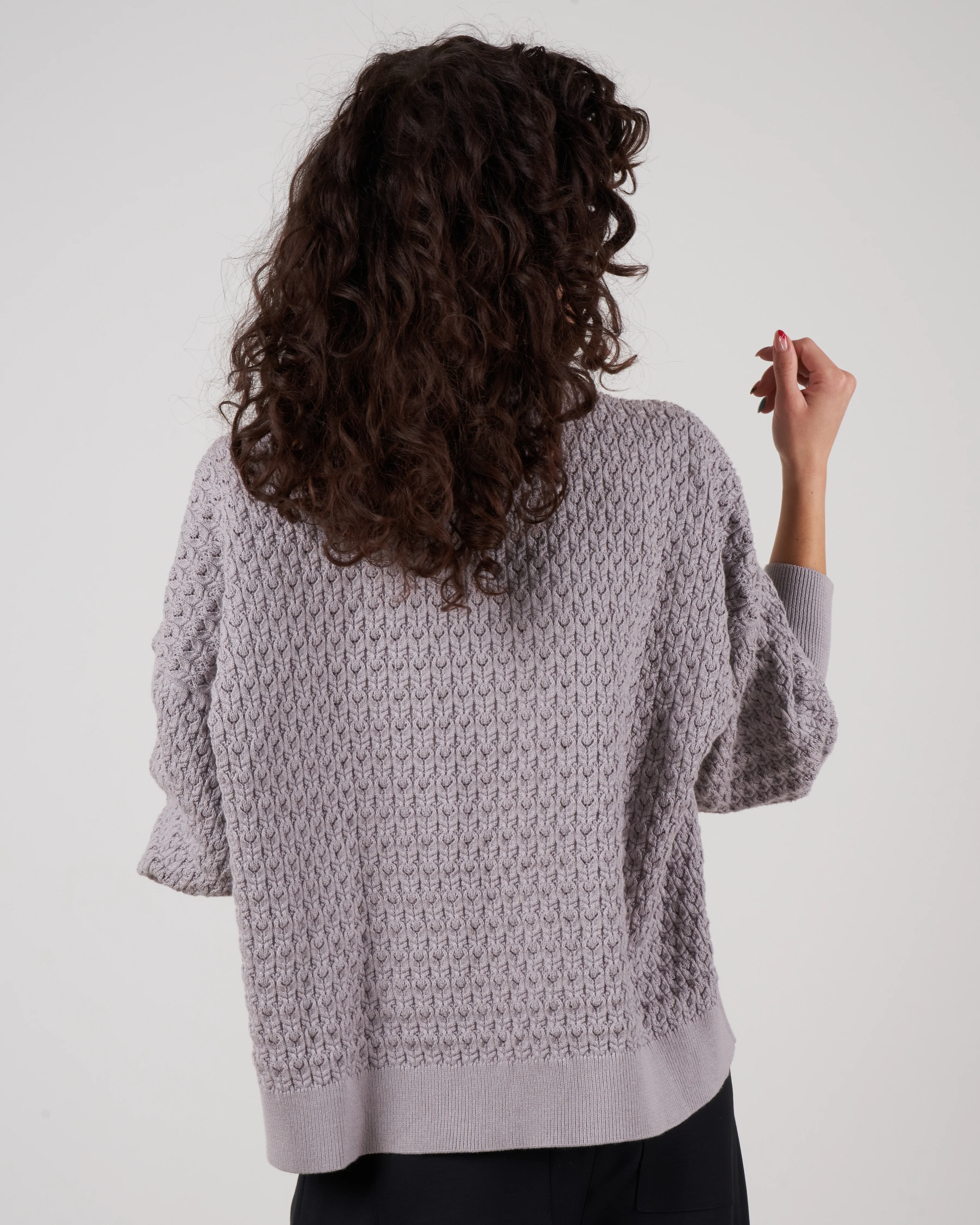 lace polo - stone grey - Image 5
