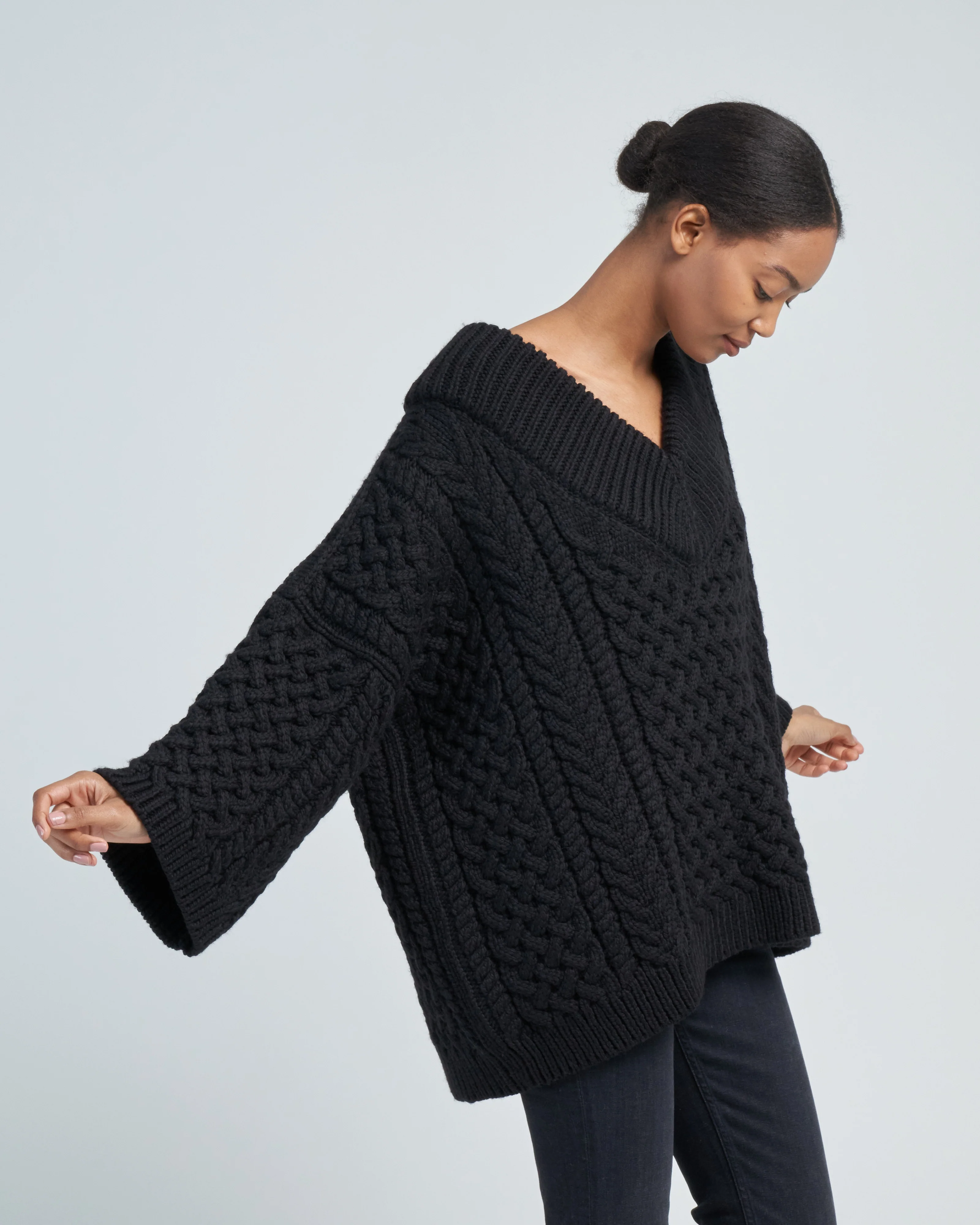 maxi v neck jumper - Image 3