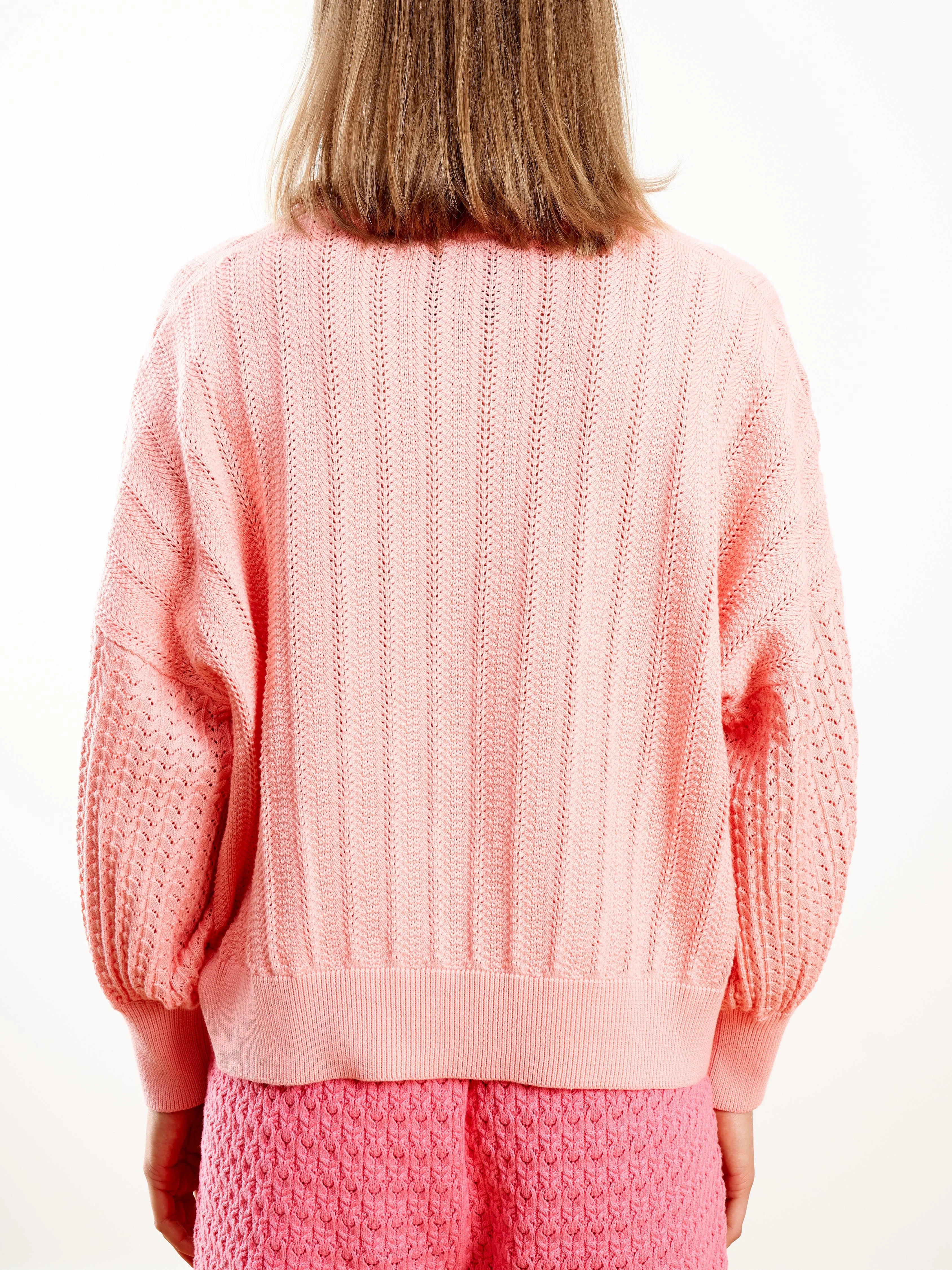 mix knit jumper - rose - Image 5