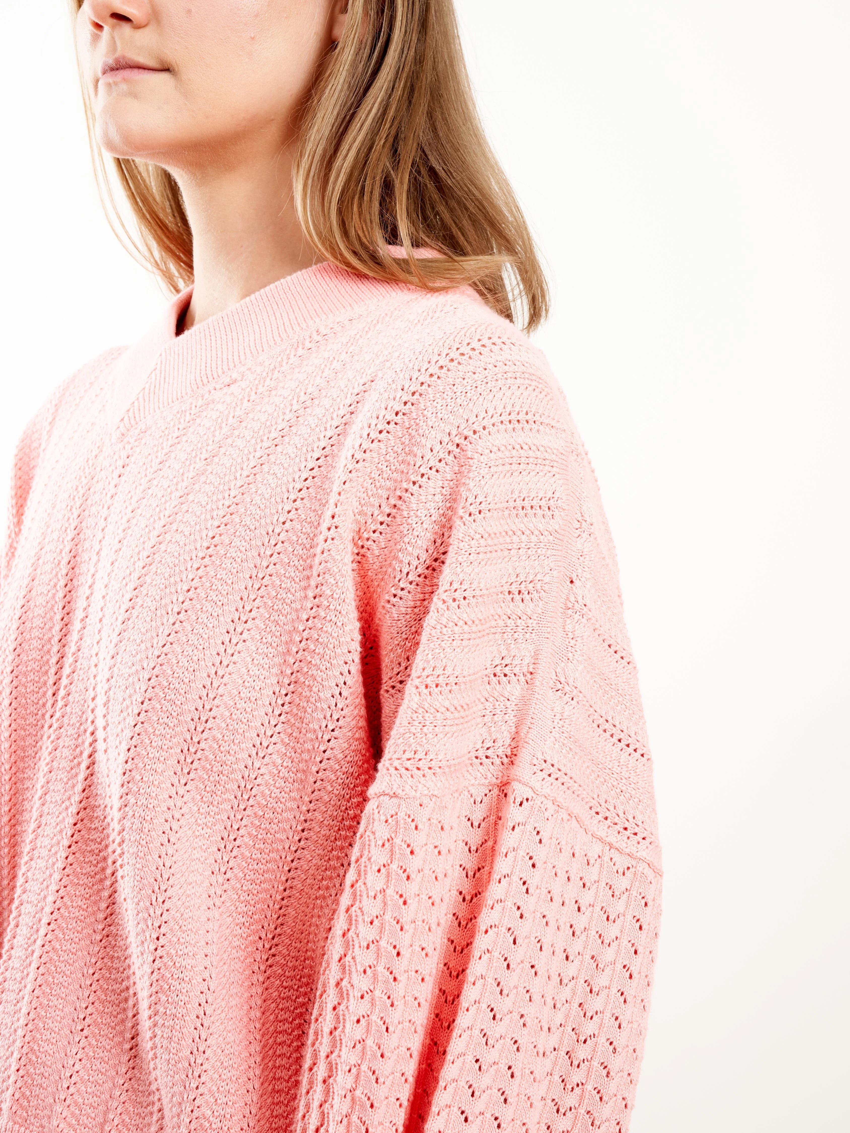 mix knit jumper - rose - Image 6