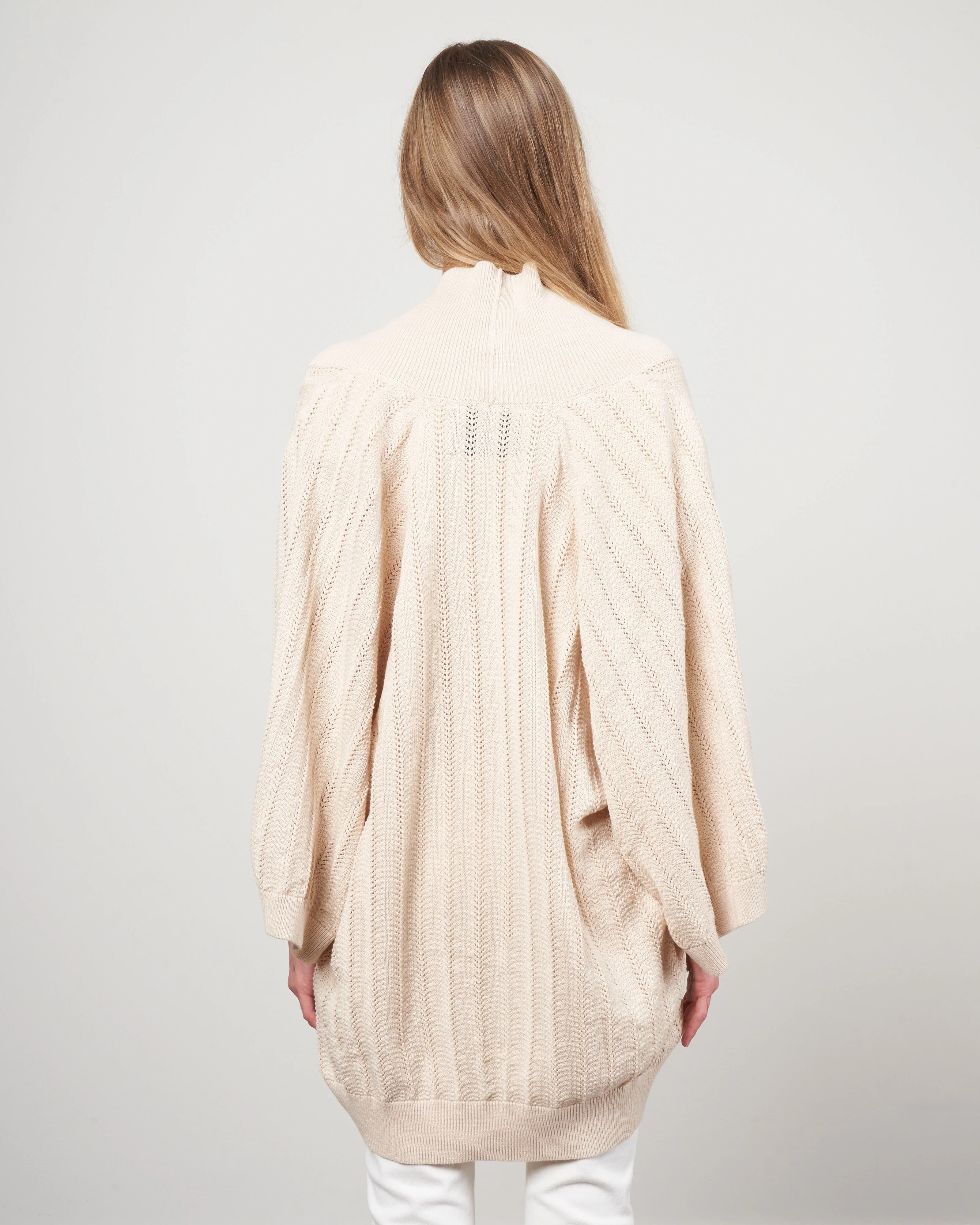 oversized cardigan - ivory - Image 4