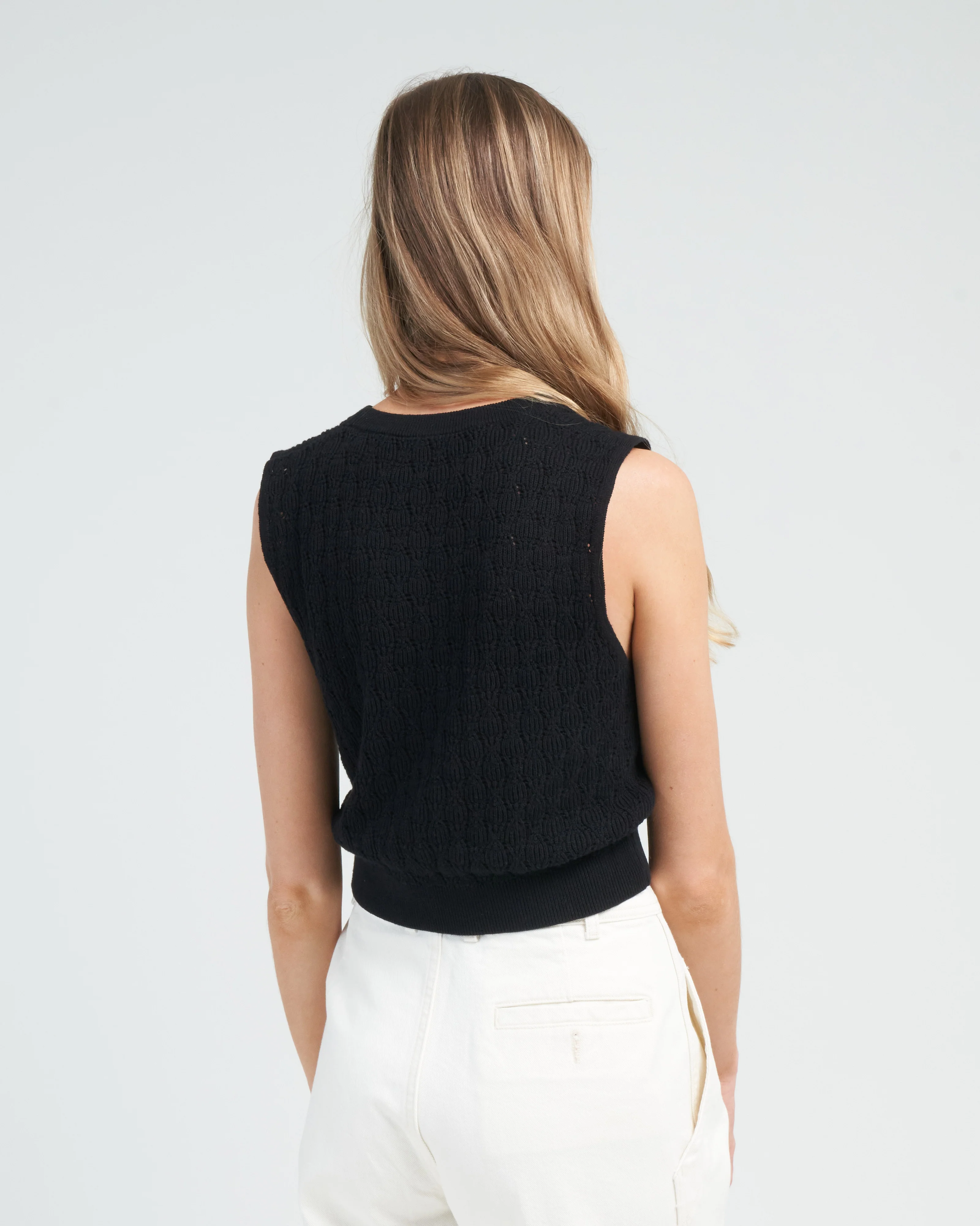 pointelle mini top - black - Image 4