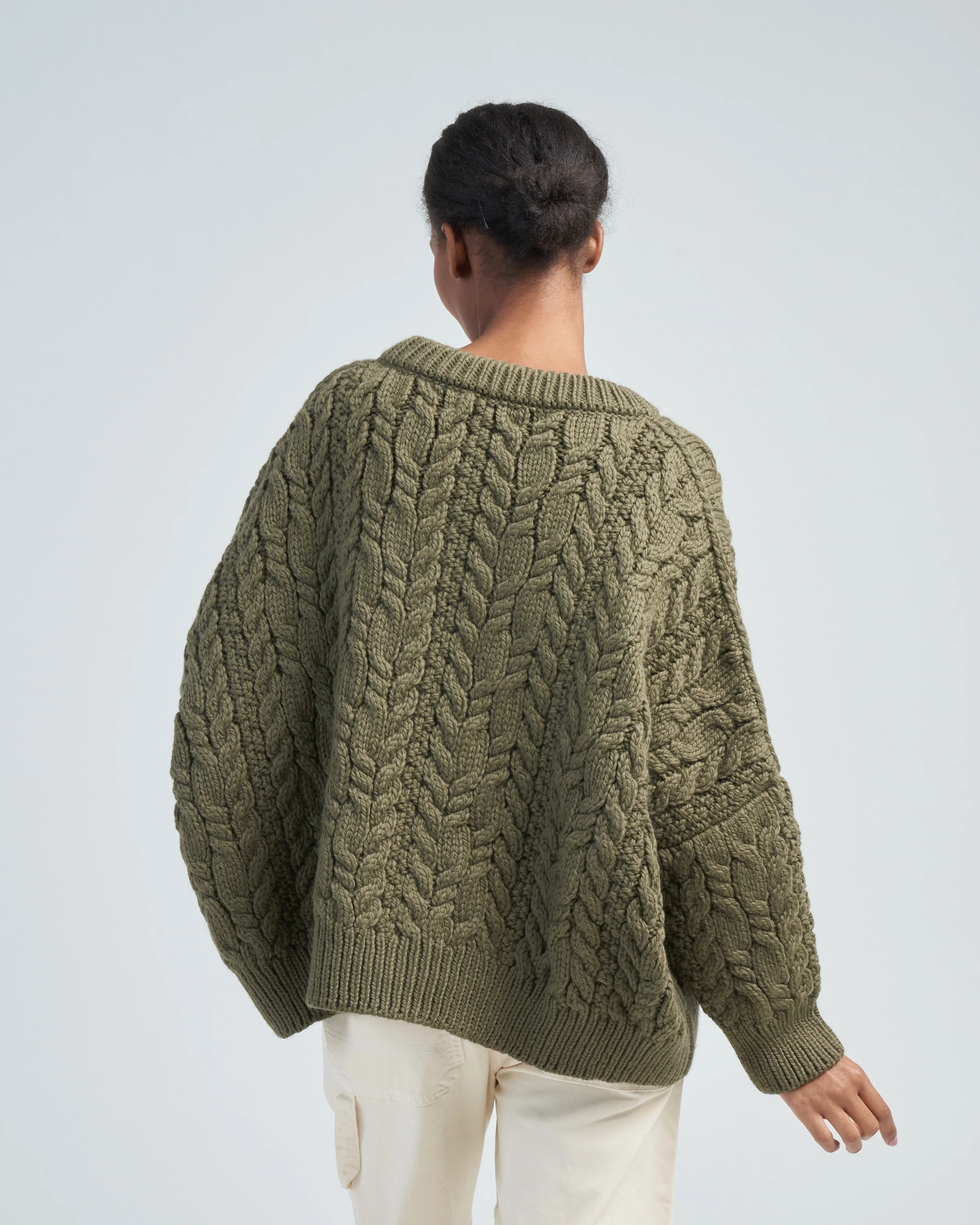 velma cable crew neck jumper - Image 5