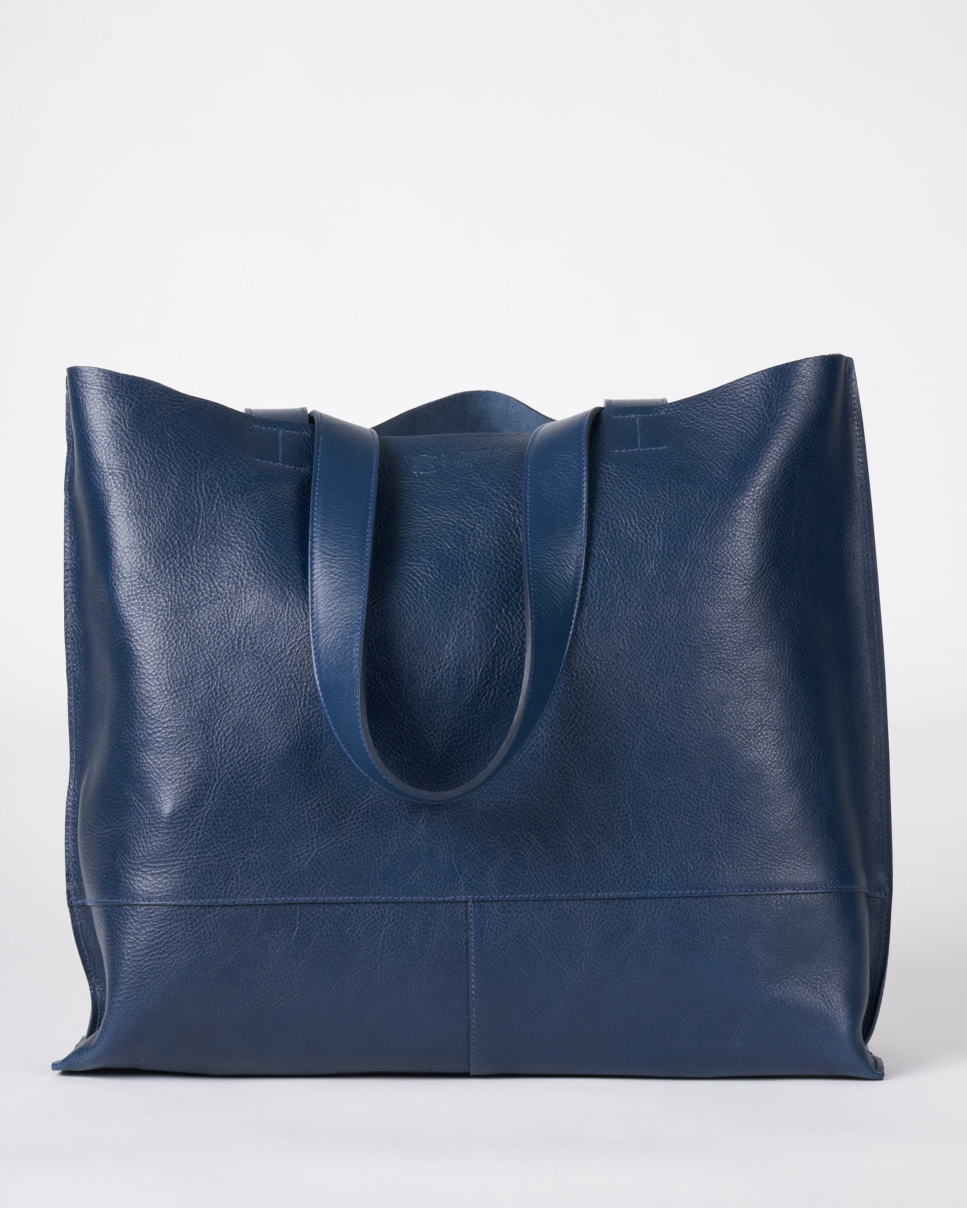 blu shoulder tote - blue leather - Image 2