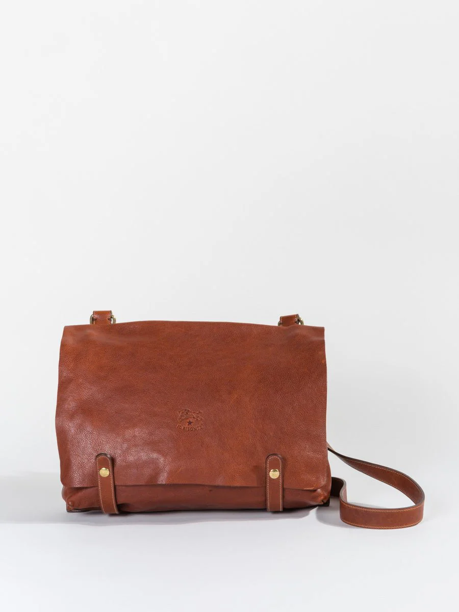 briefcase with shoulder strap - cognac - Image 3
