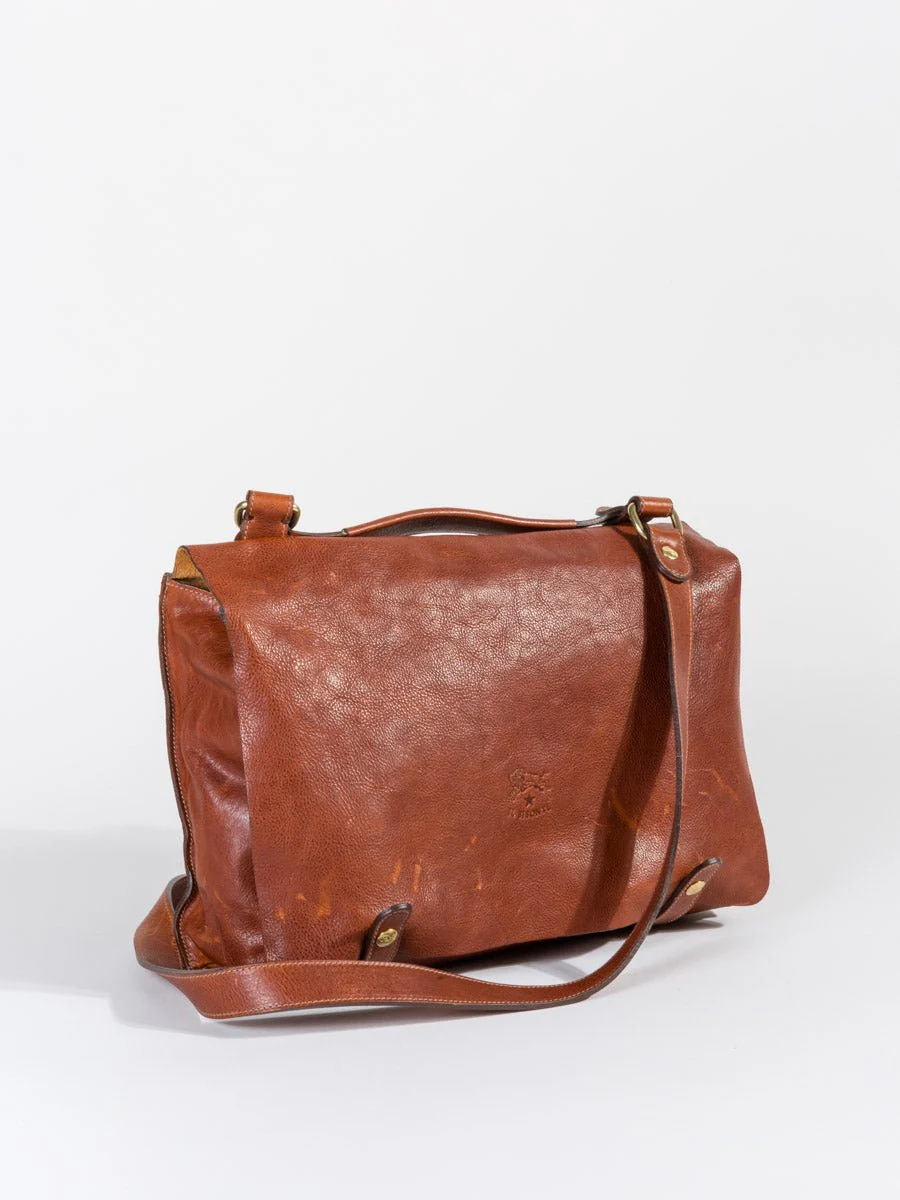 briefcase with shoulder strap - cognac - Image 5