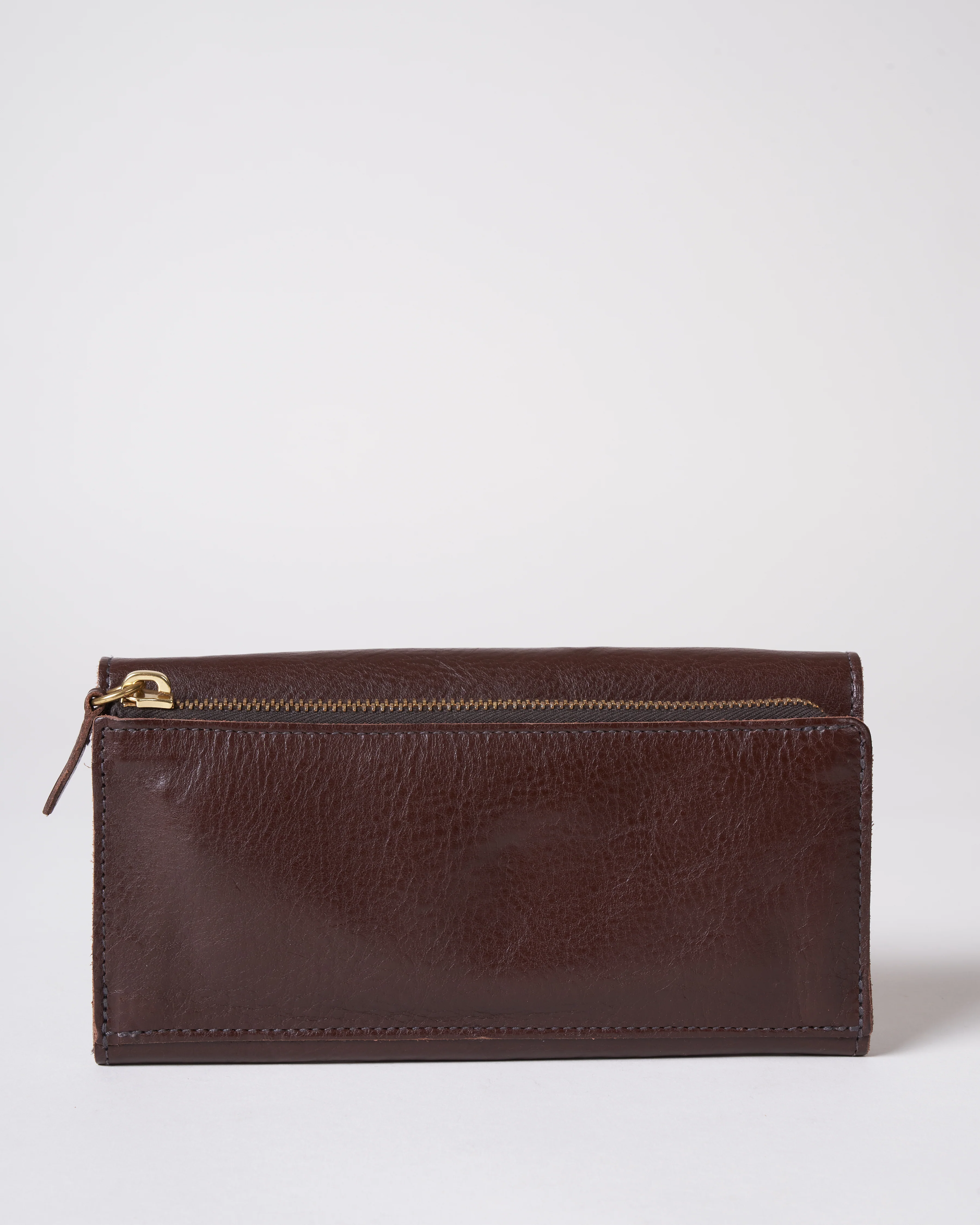 cowhide continental wallet - brown - Image 2