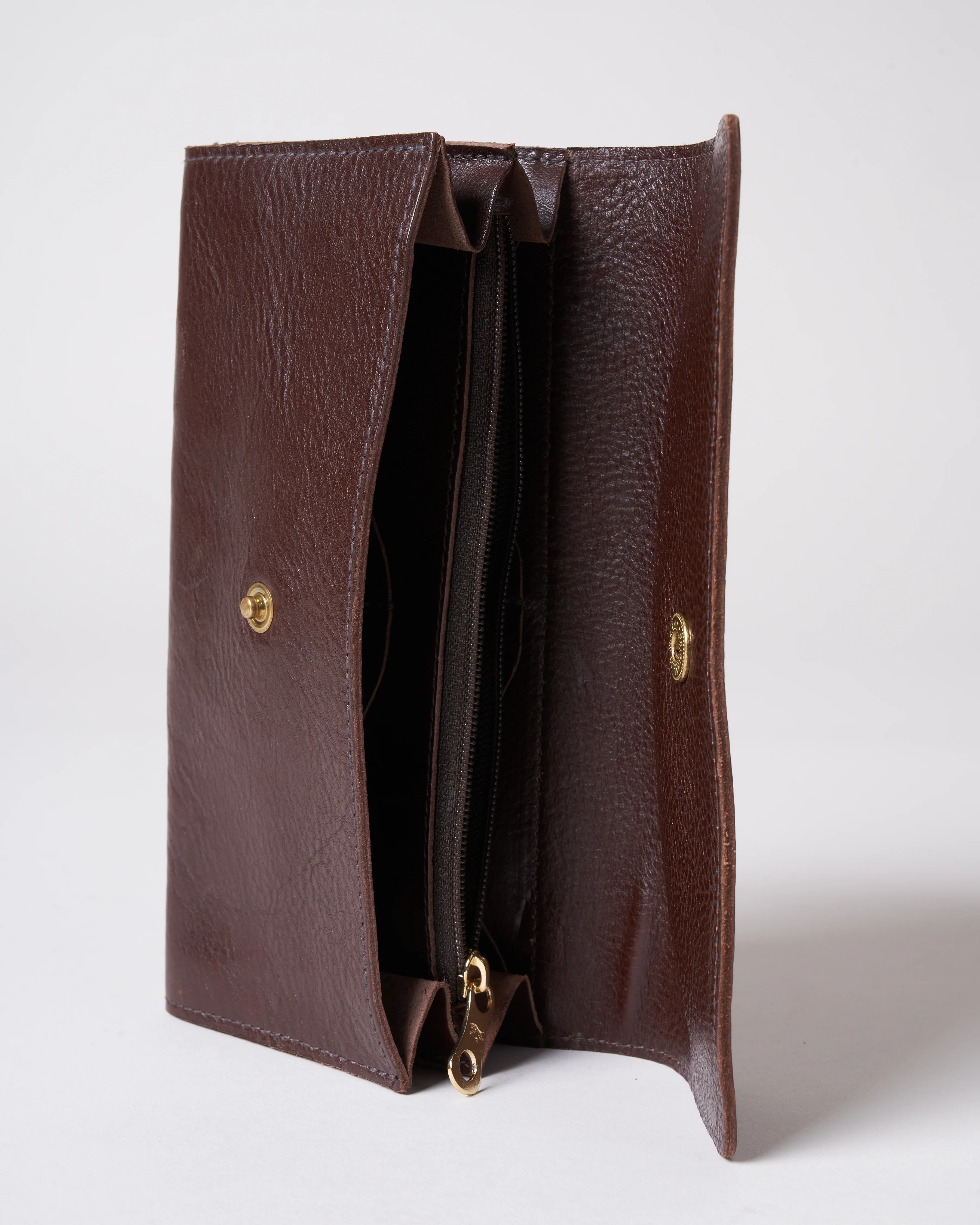 cowhide continental wallet - brown - Image 3