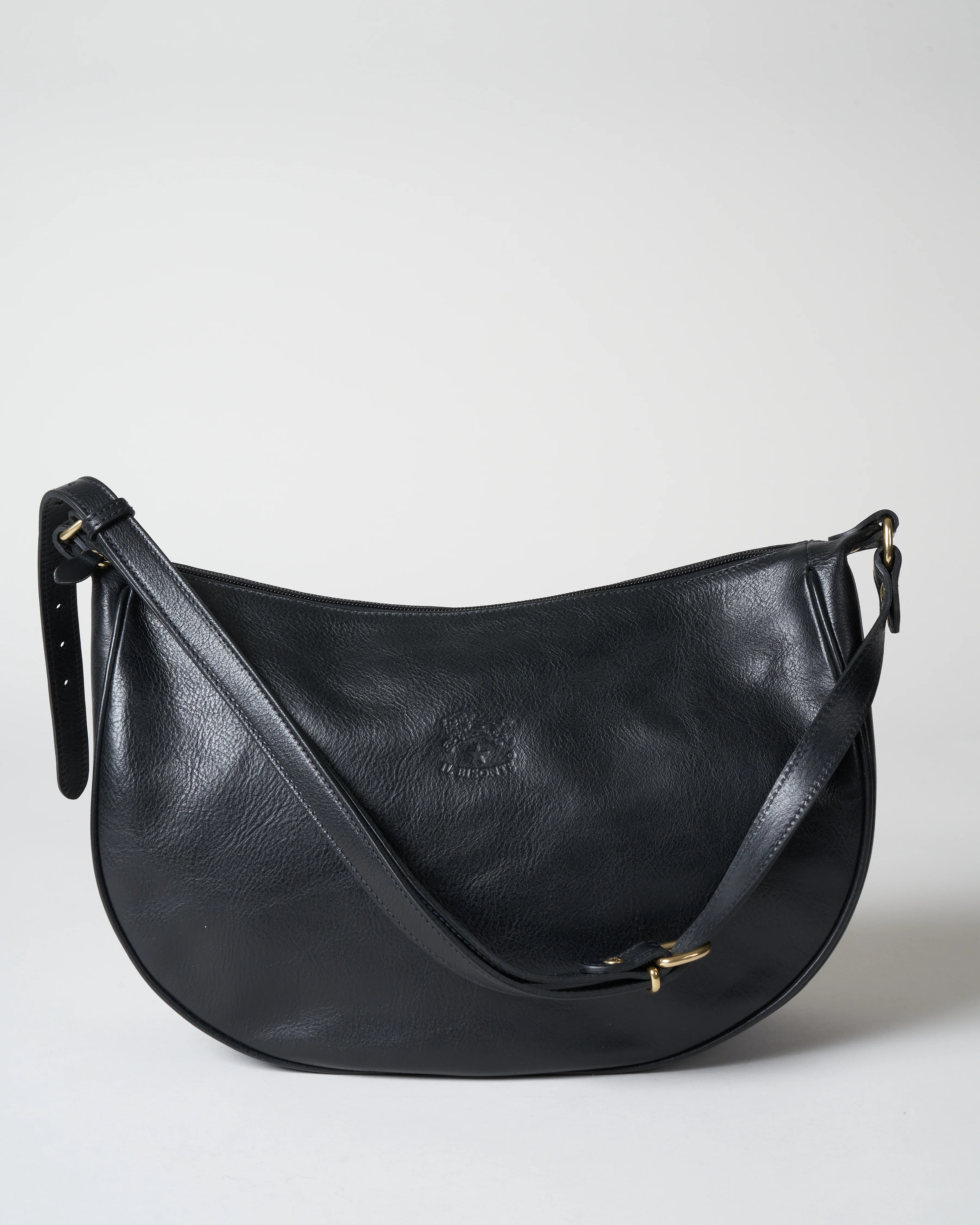 cowhide handbag - nero