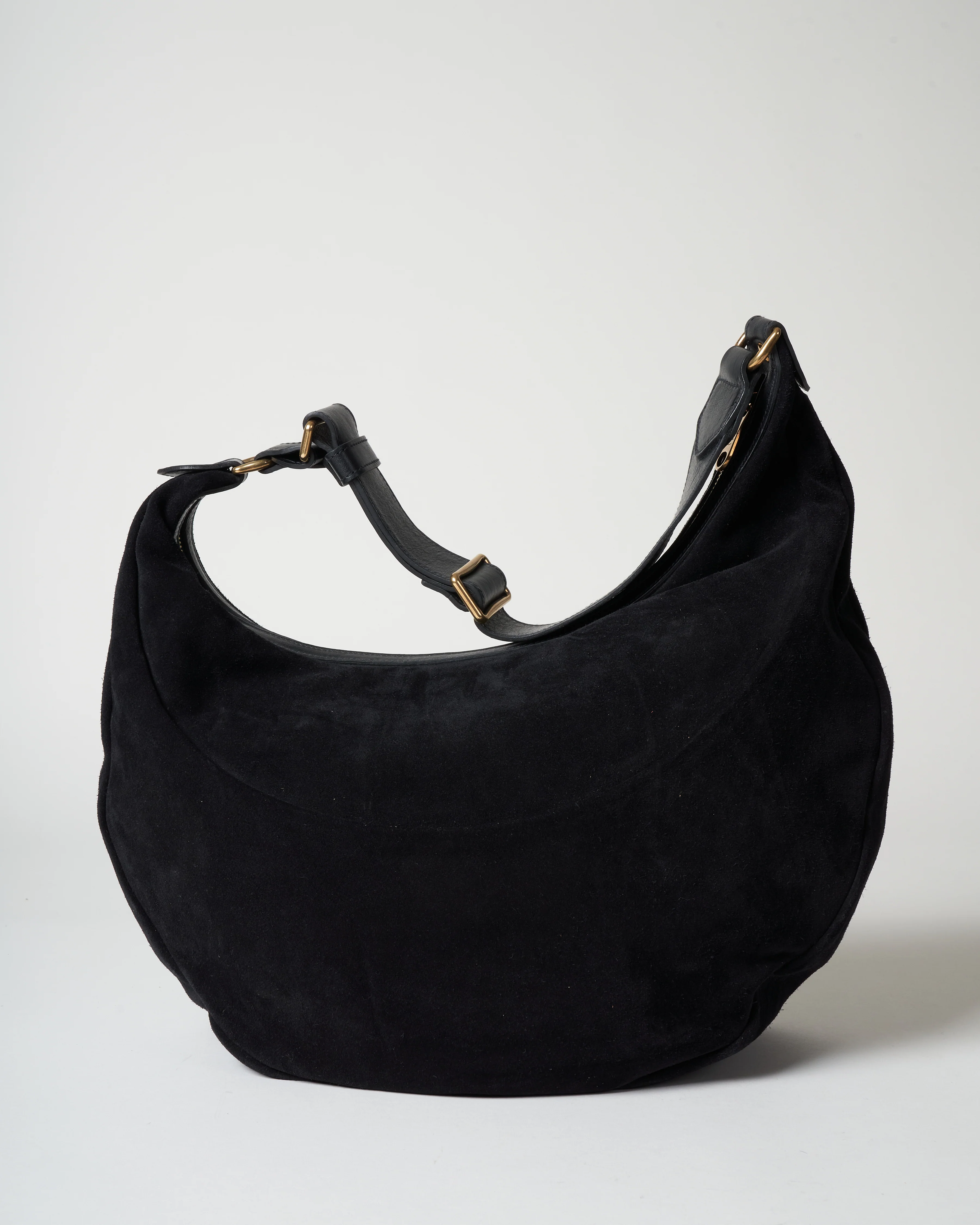 hobo bag - black suede - Image 3