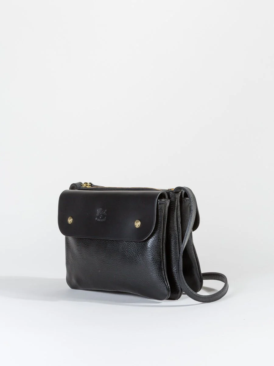 triple compartment crossbody - black - Image 4
