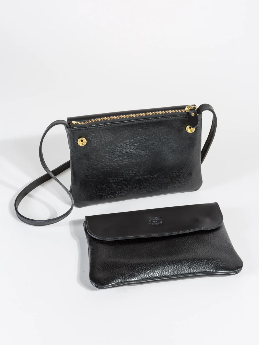 triple compartment crossbody - black - Image 5