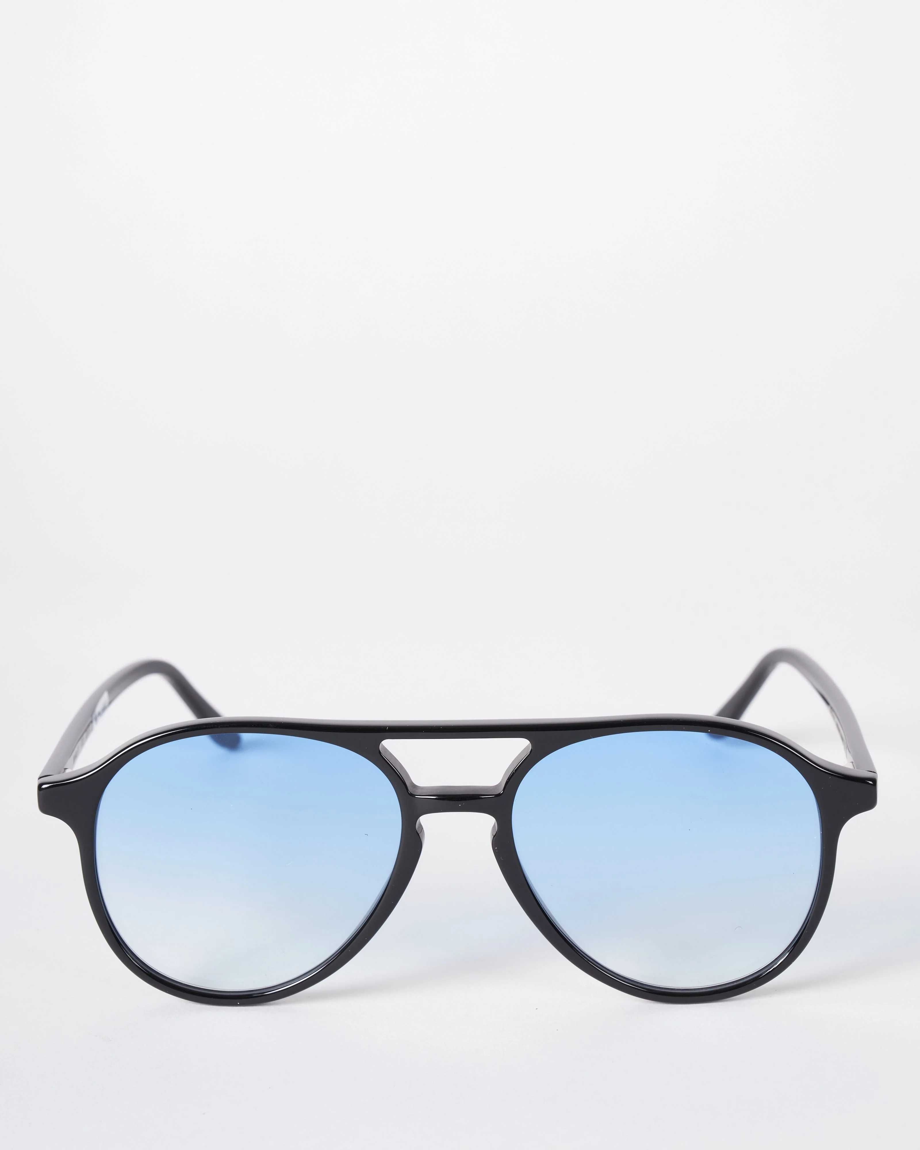 bradley - black w/ blue flat gradient see through