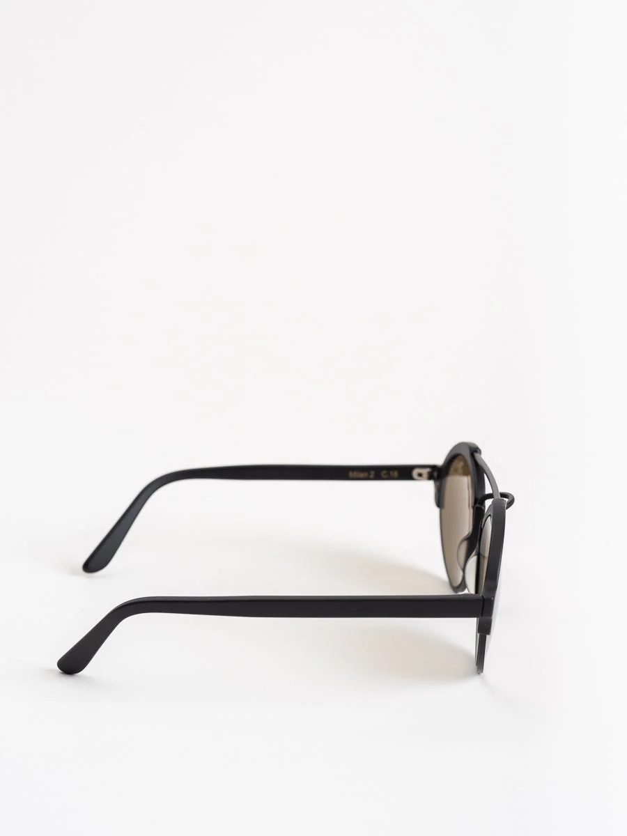 milan ii sunglasses - matte black - Image 3