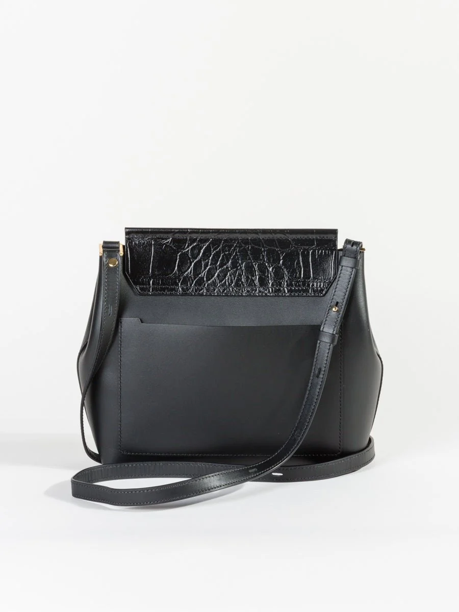 carre shoulder bag - noir croc - Image 2