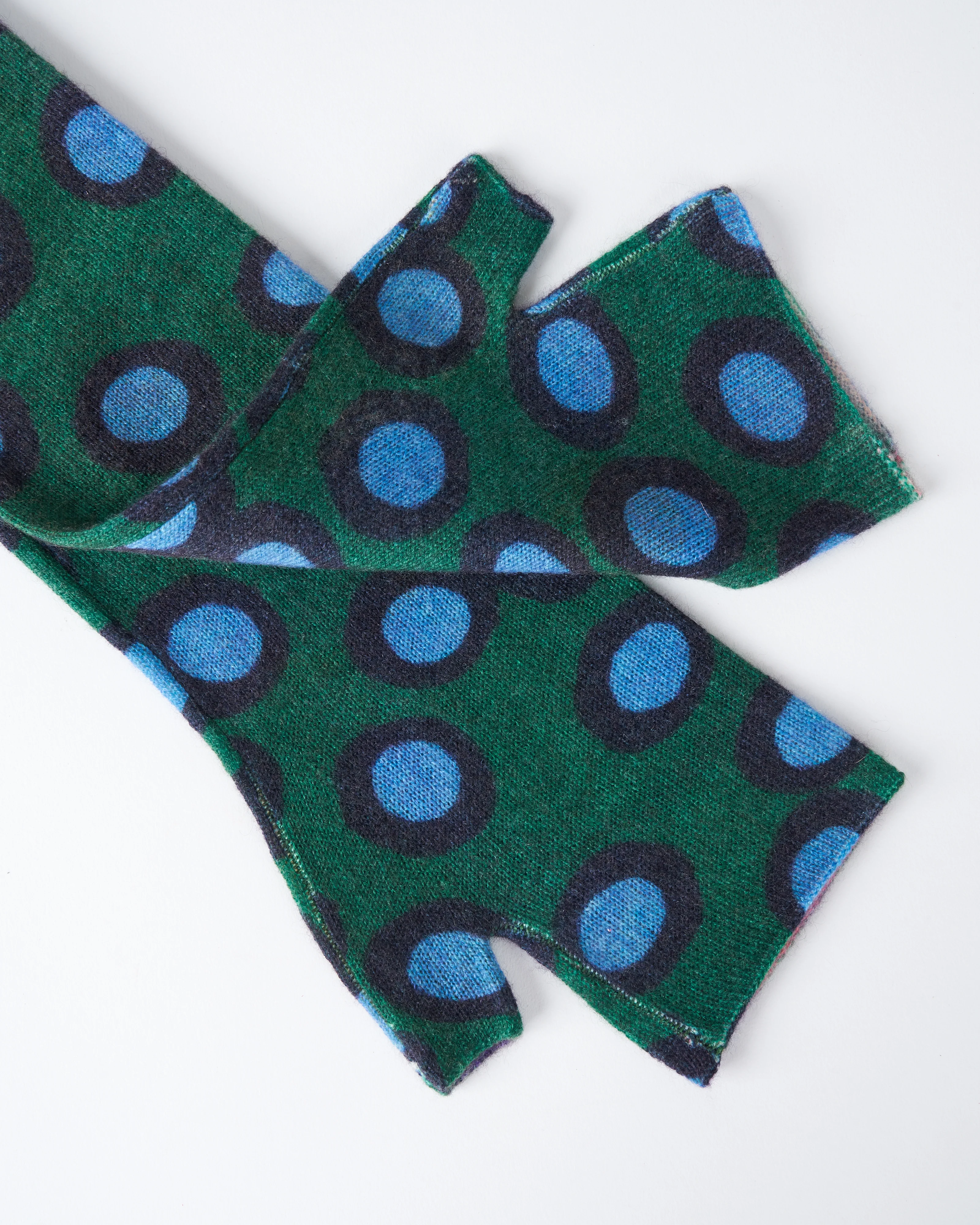 arm warmers - green blue polka dot - Image 2