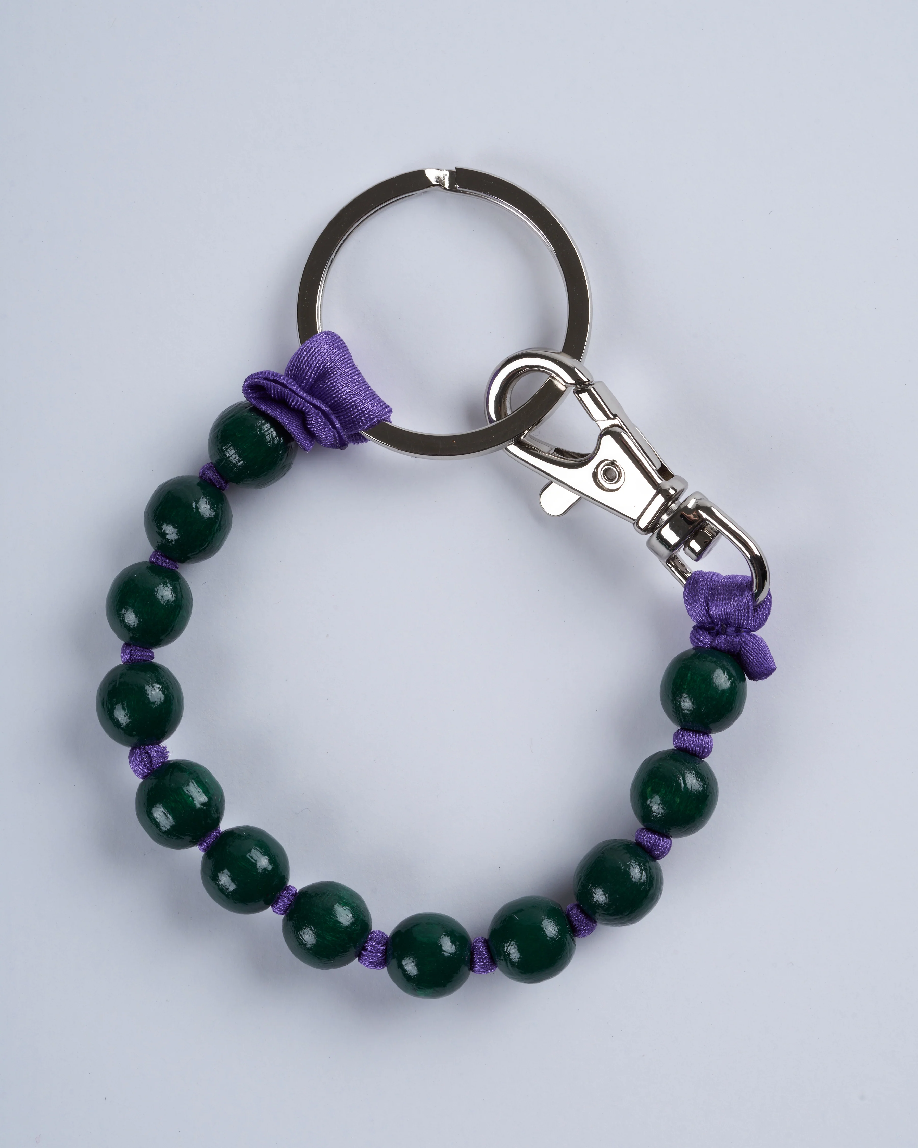 short key holder - dark green - purple