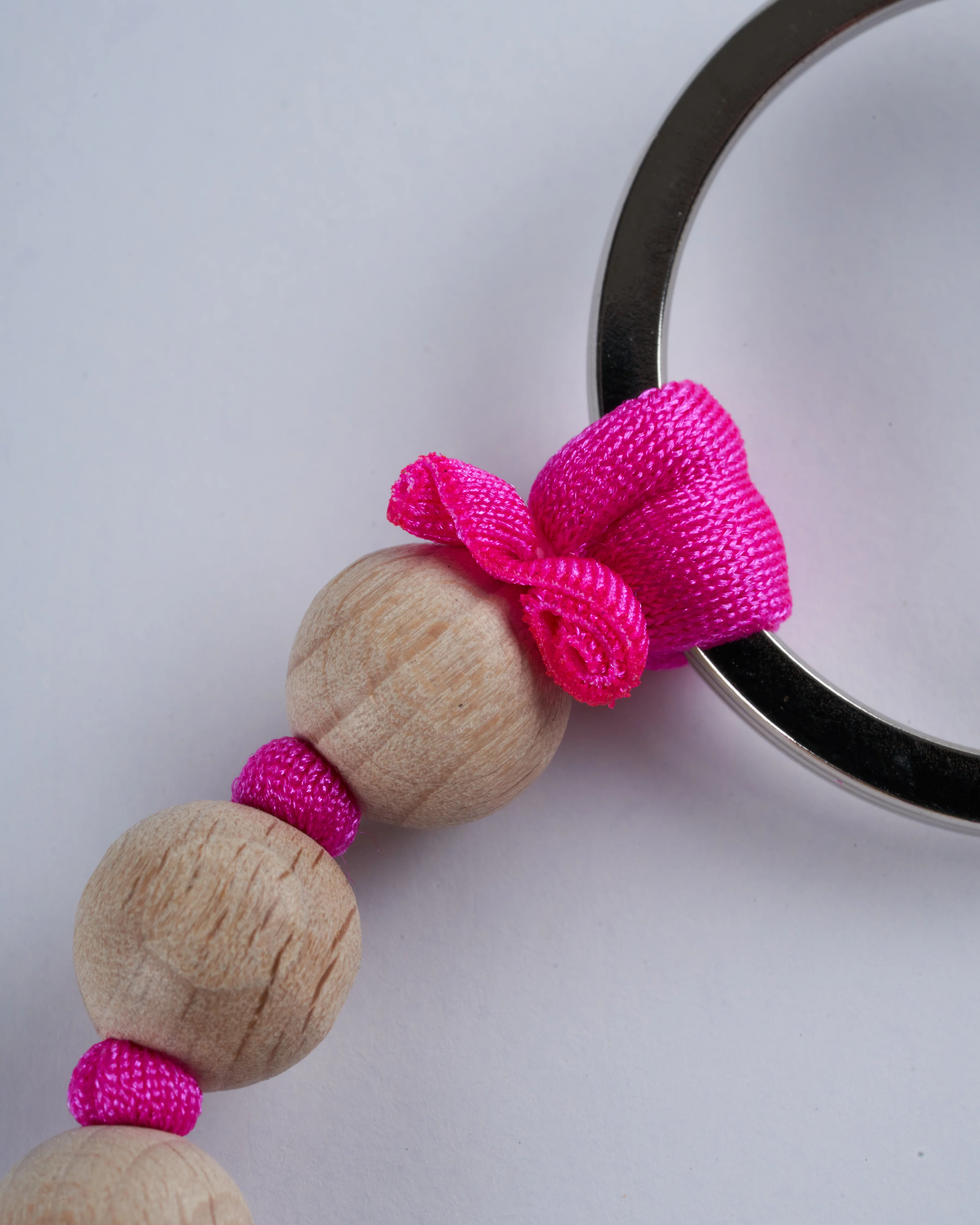 short key holder - natural - pink - Image 4
