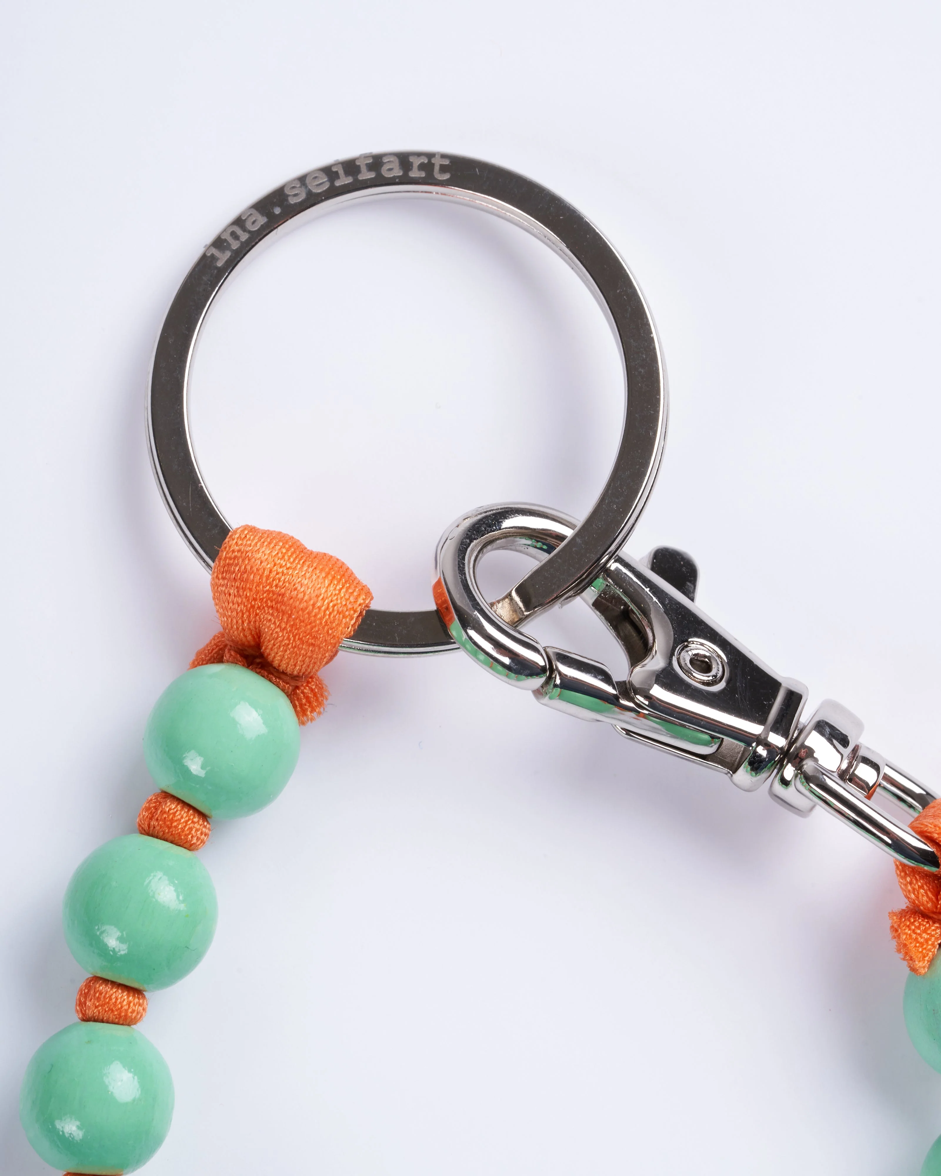 short key holder - pale green orange - Image 2