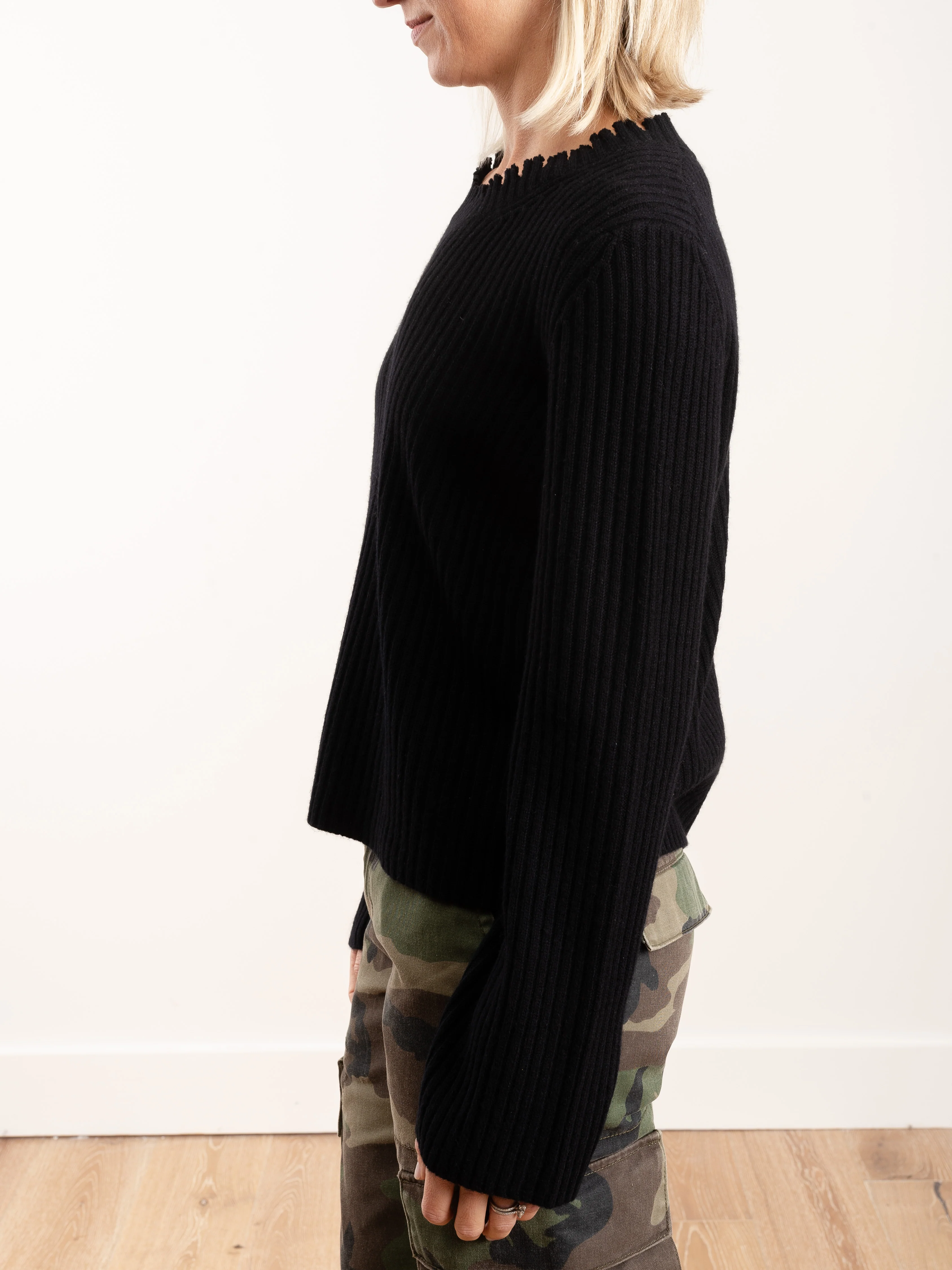 deconstructed ribbed pullover - Image 3
