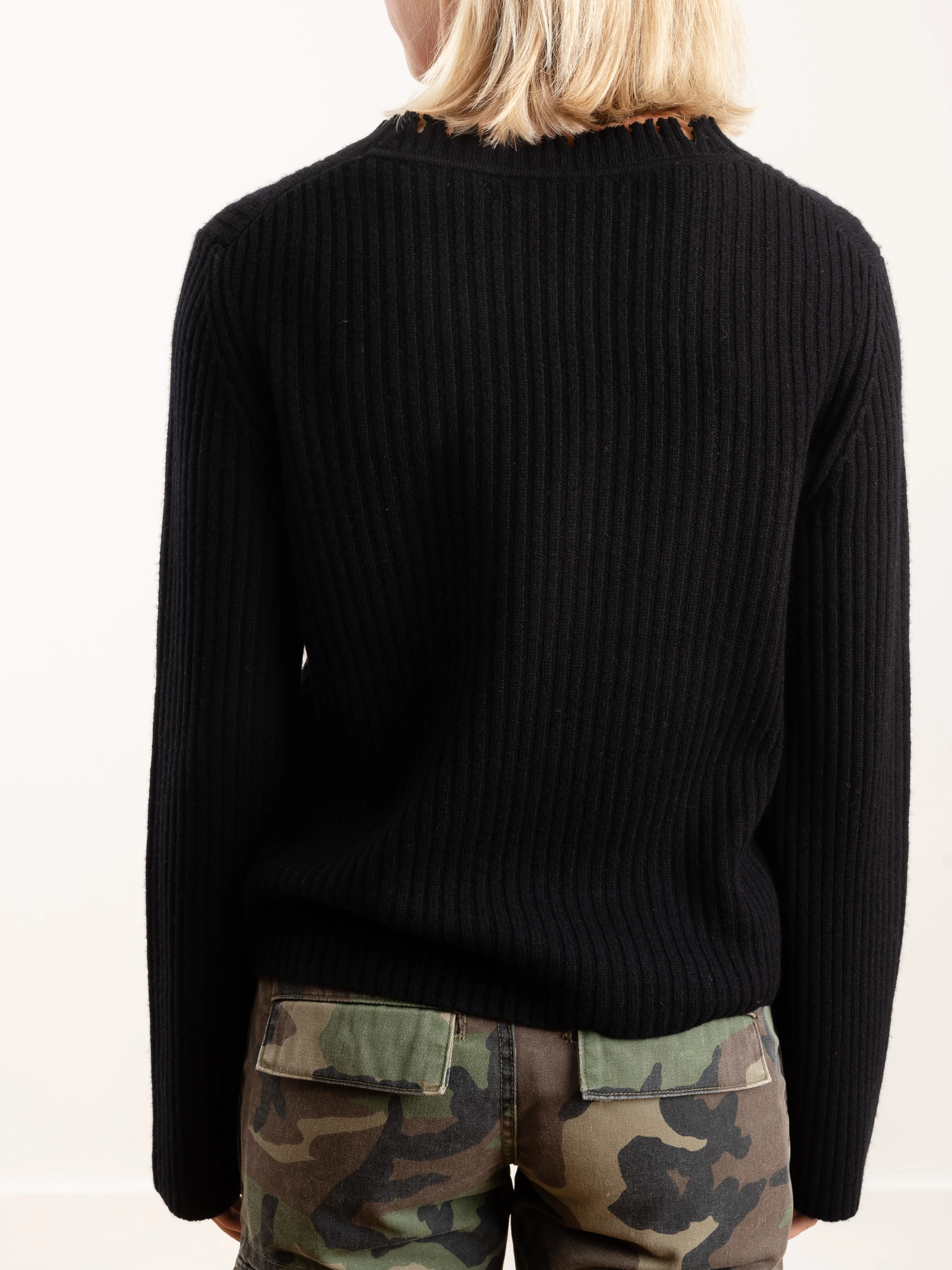deconstructed ribbed pullover - Image 4