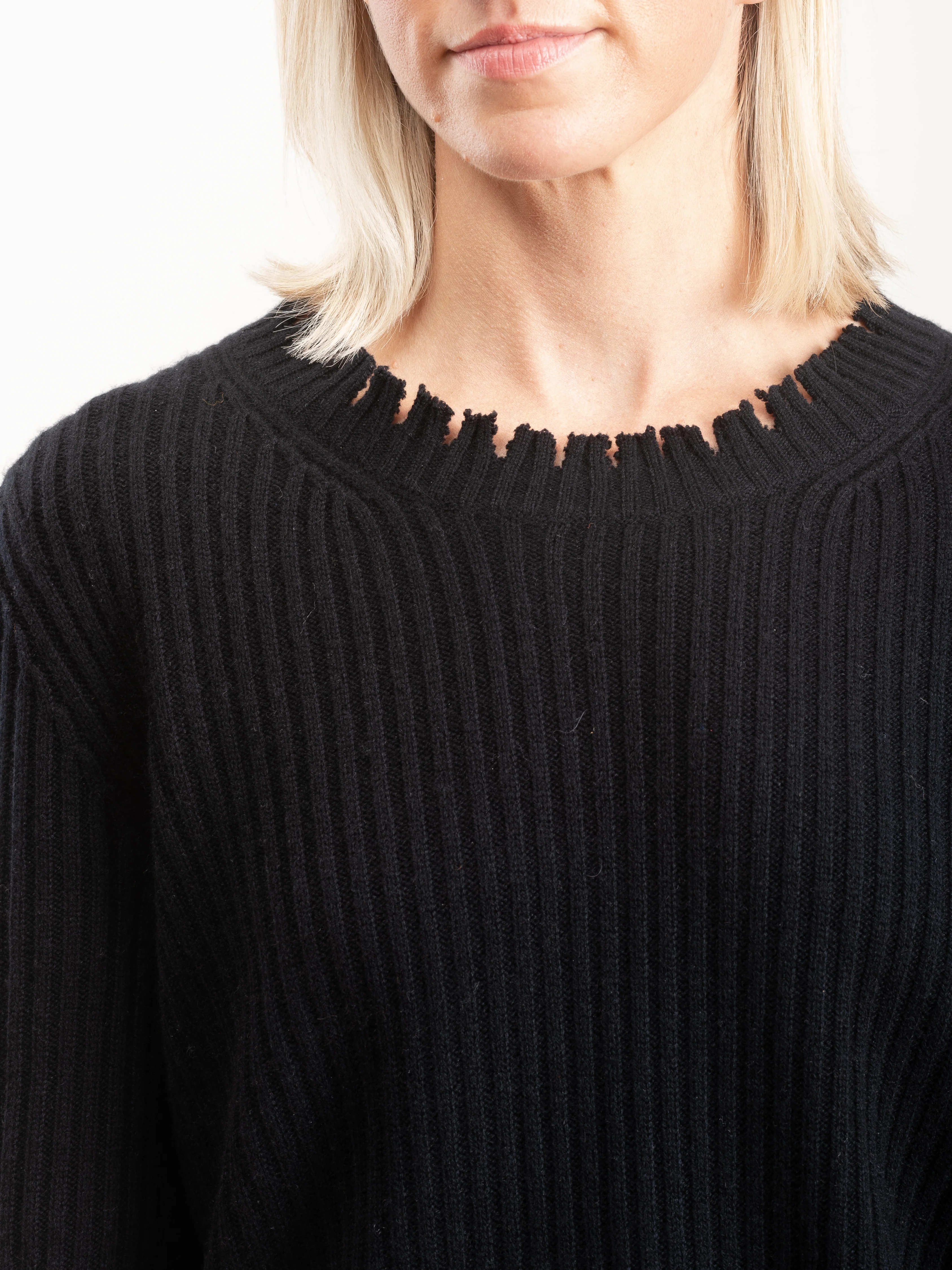 deconstructed ribbed pullover - Image 5
