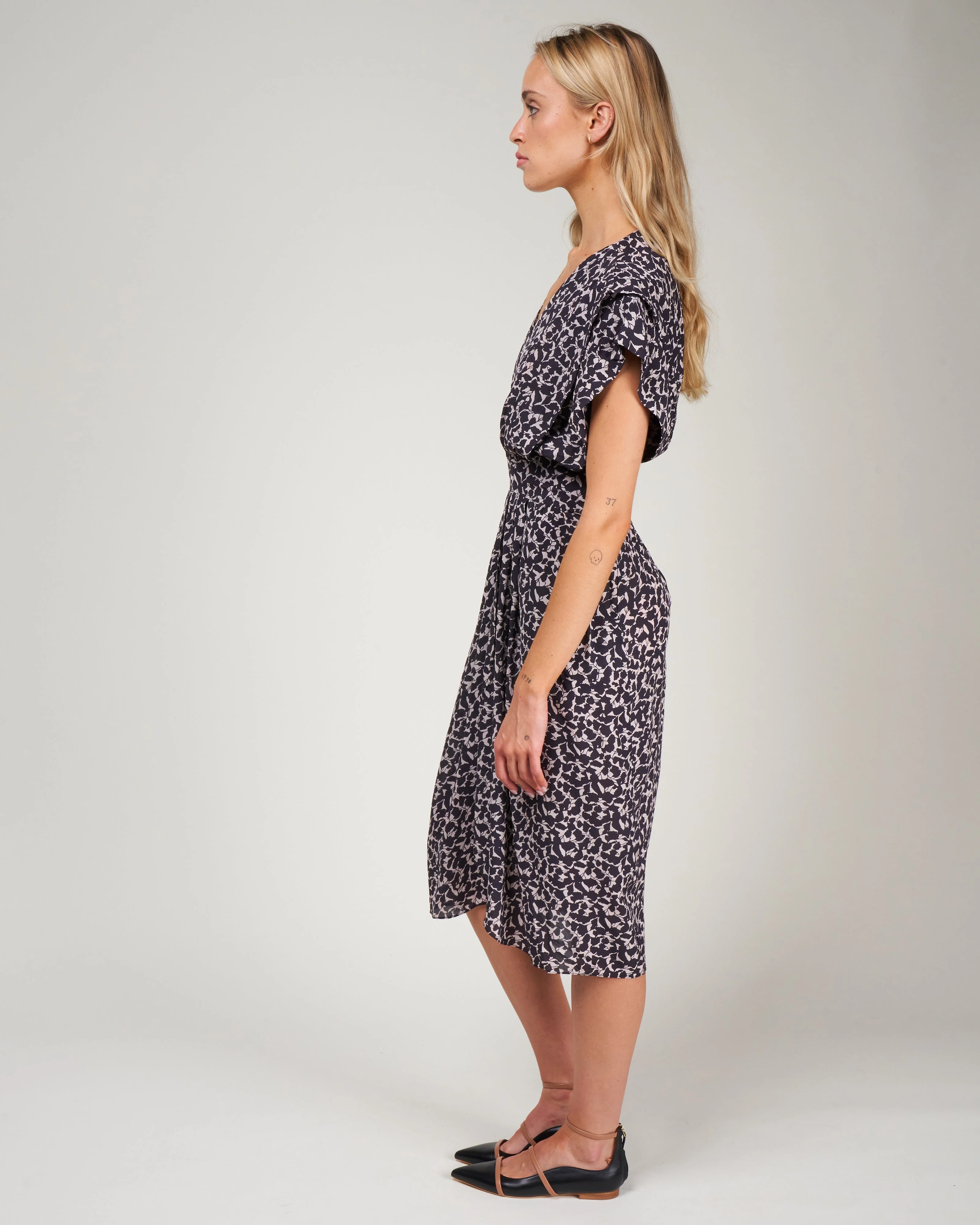 almeya dress - ecru/black - Image 2