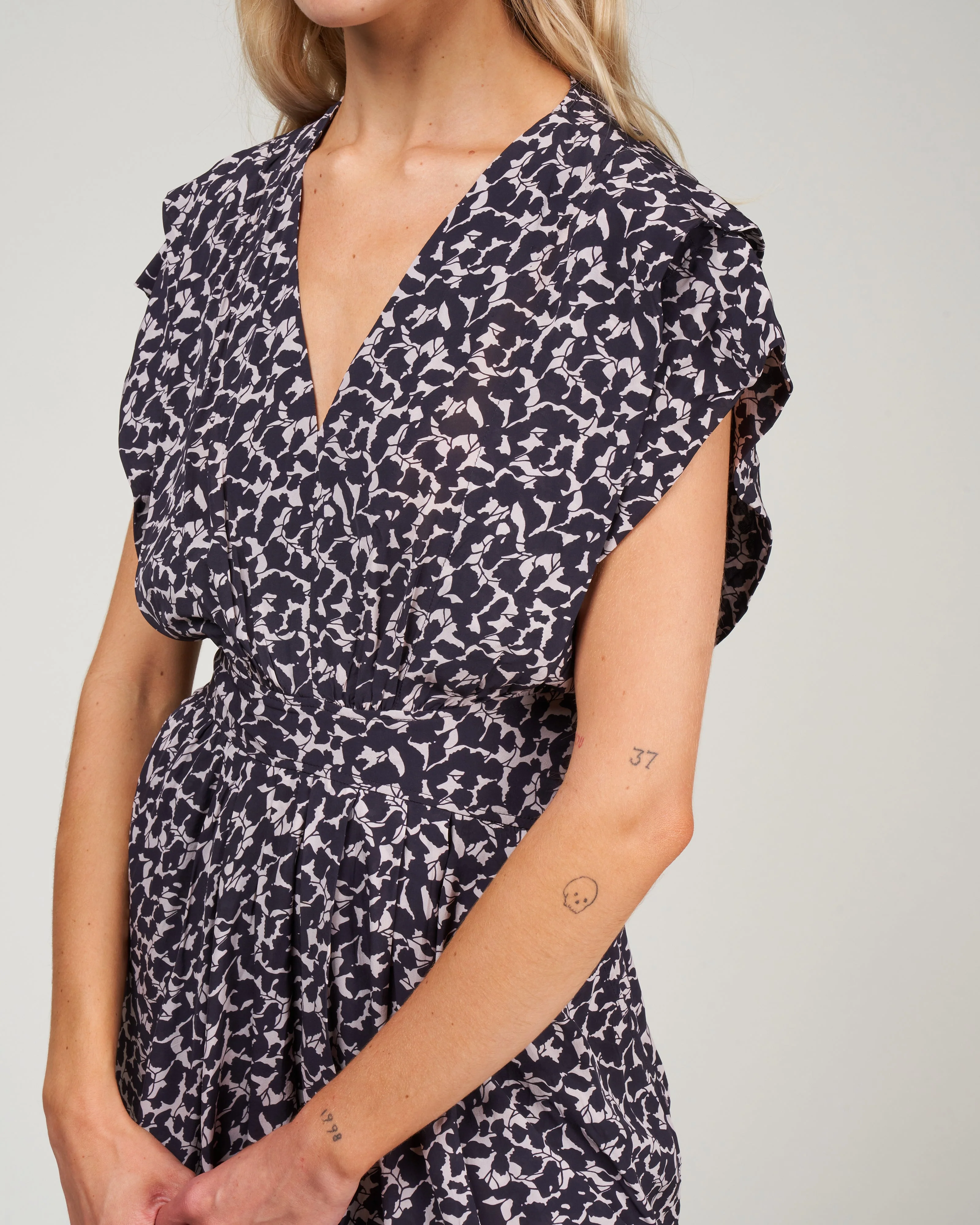 almeya dress - ecru/black - Image 4