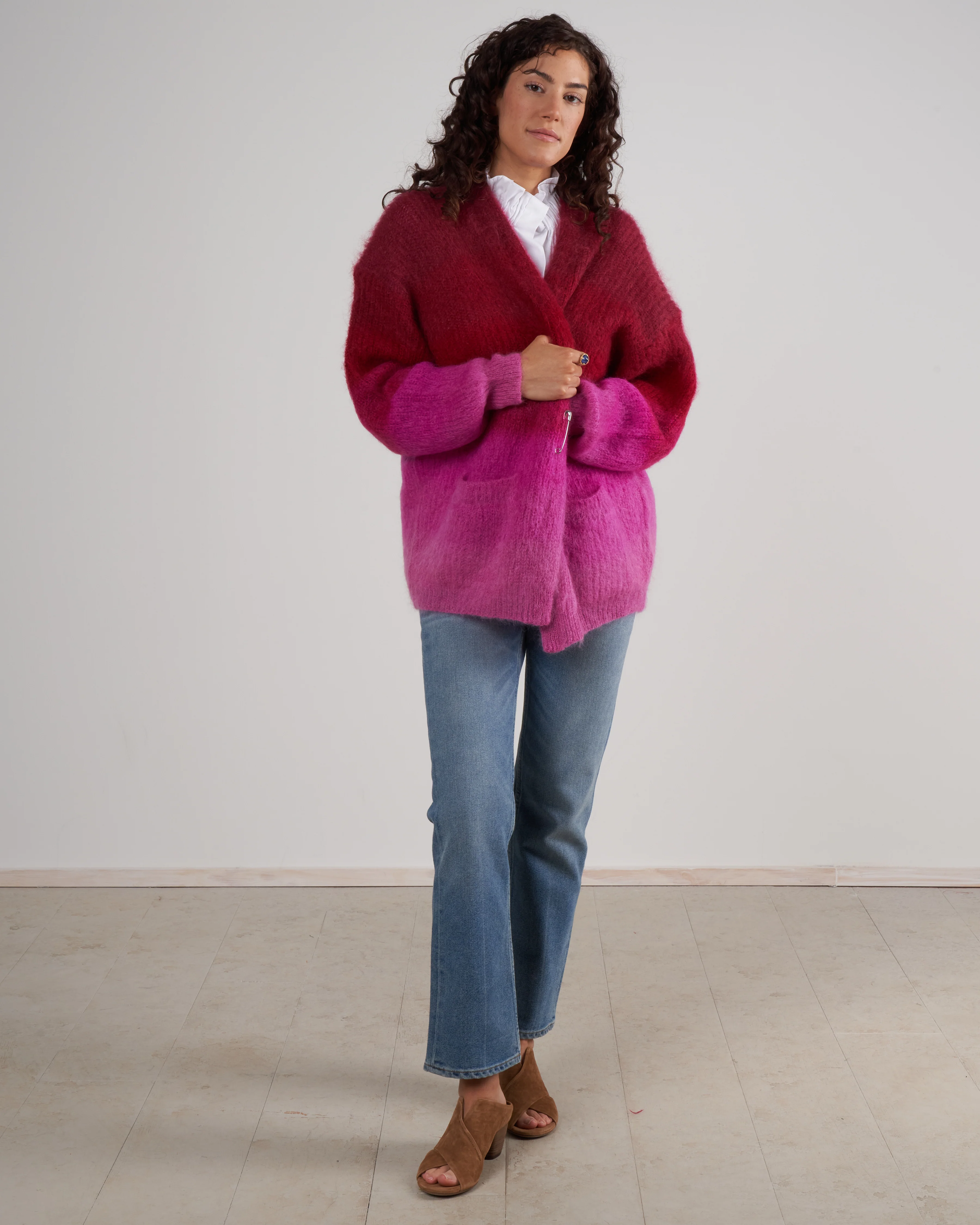 dana cardigan - fuchsia - Image 2
