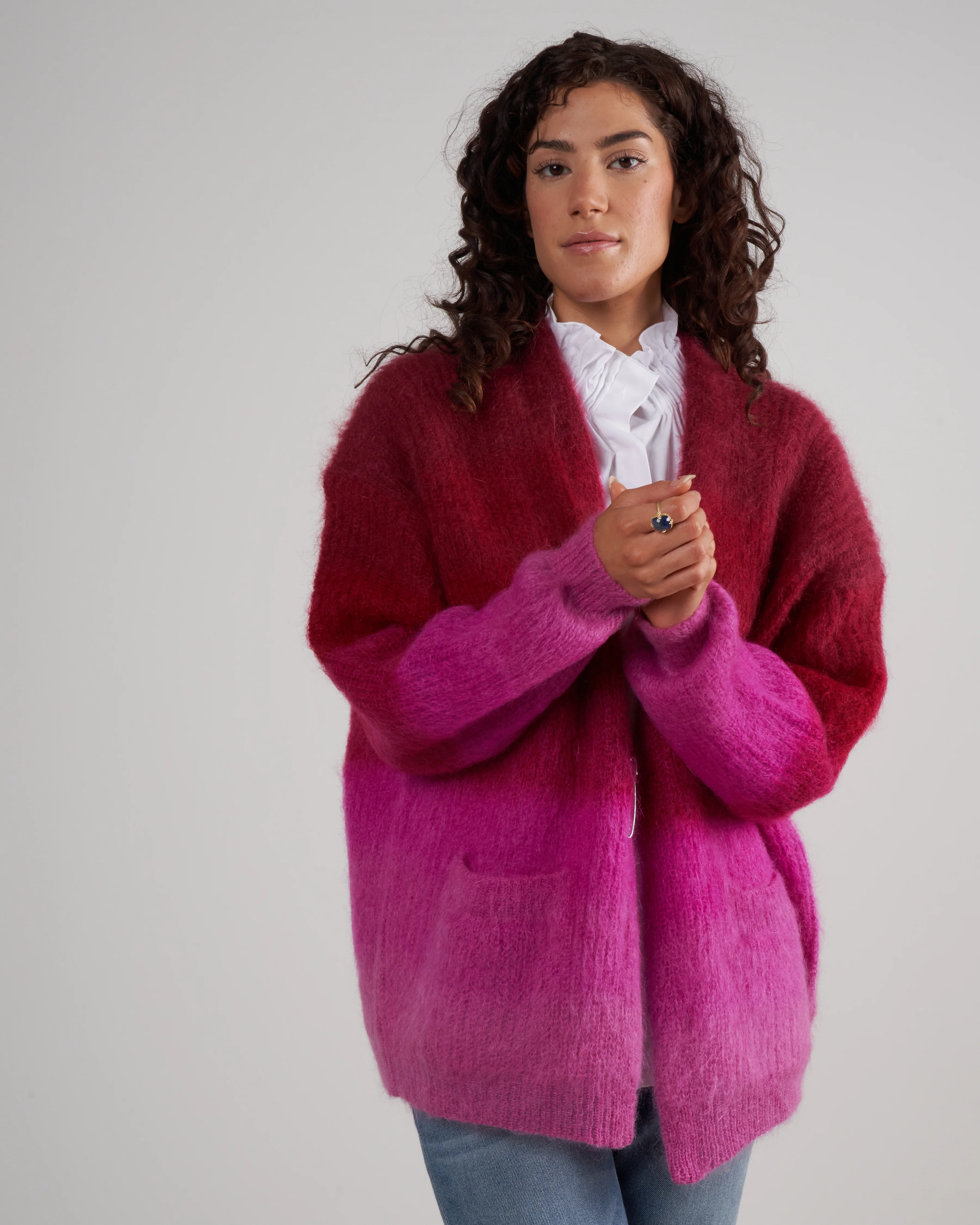 dana cardigan - fuchsia - Image 3