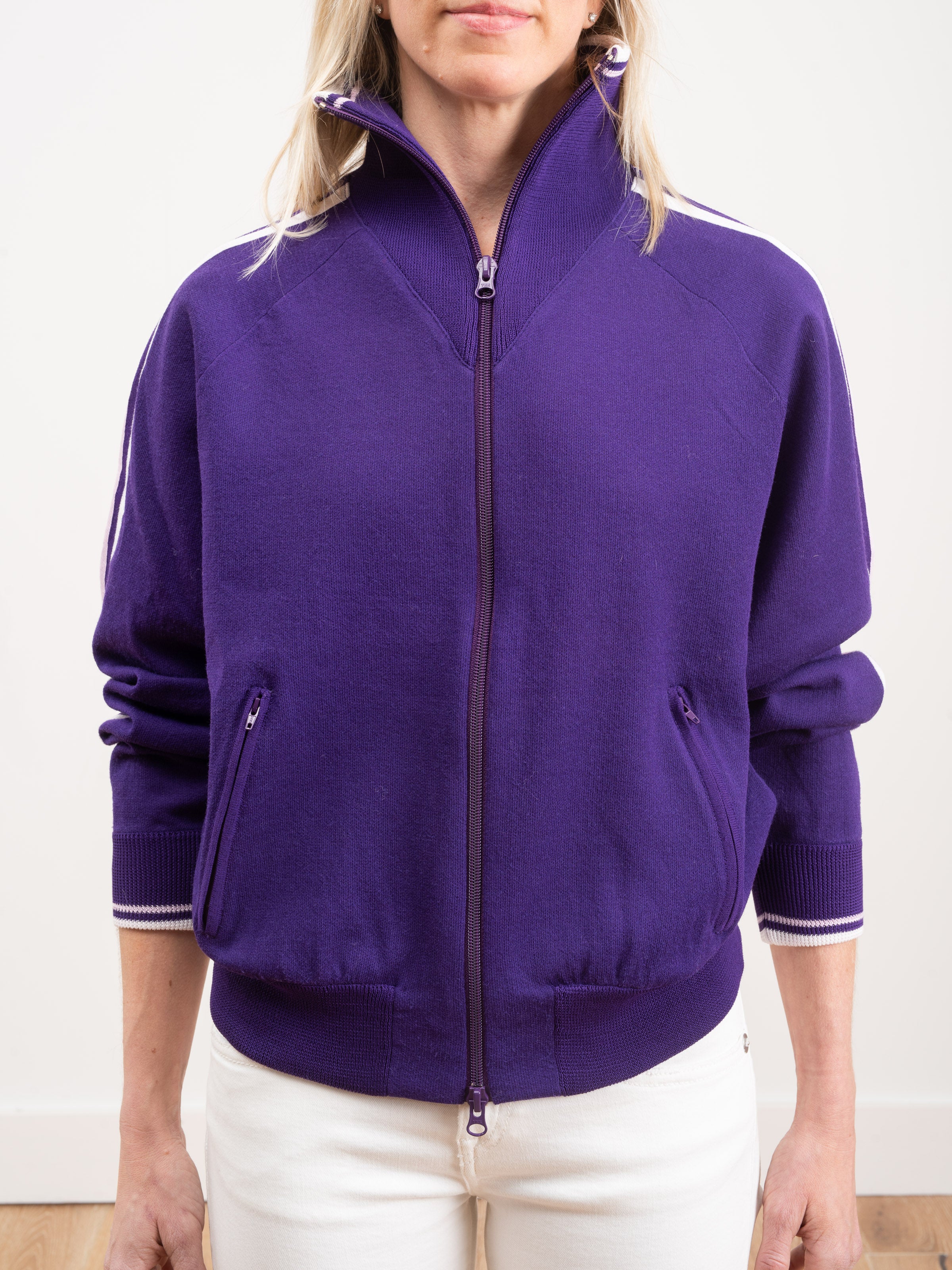 darcey zip sweater - purple - Image 4