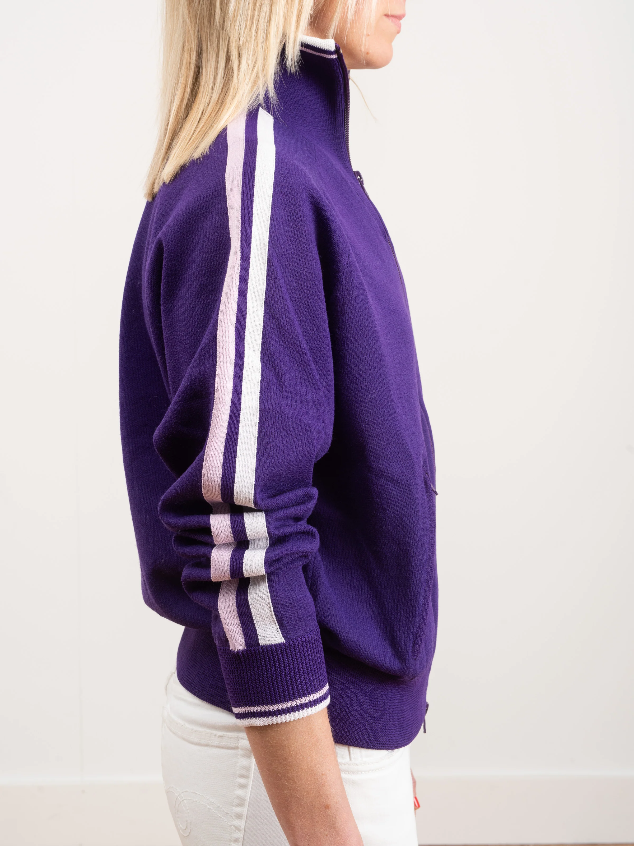 darcey zip sweater - purple - Image 5