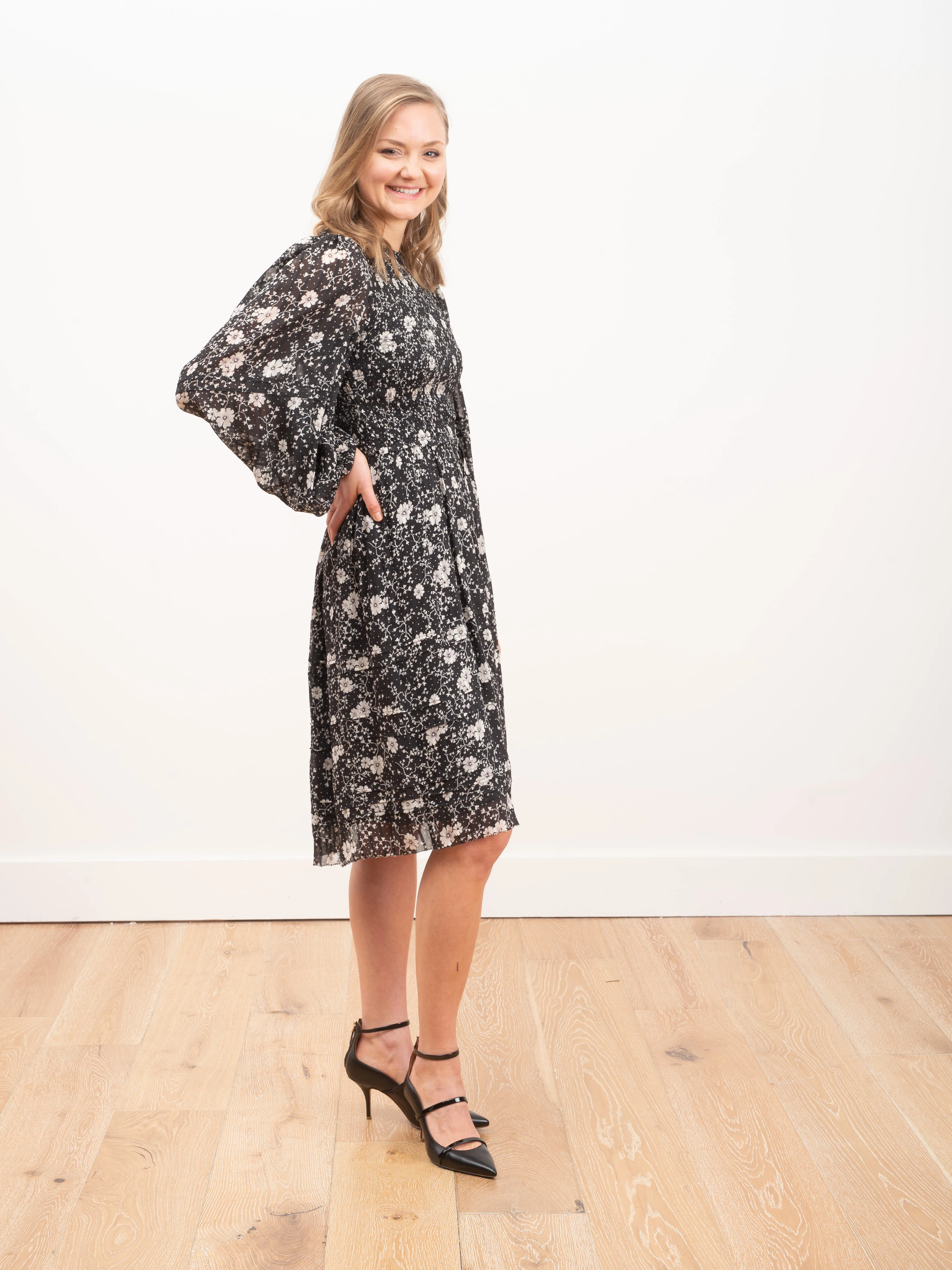 eulie dress - black/ecru - Image 6