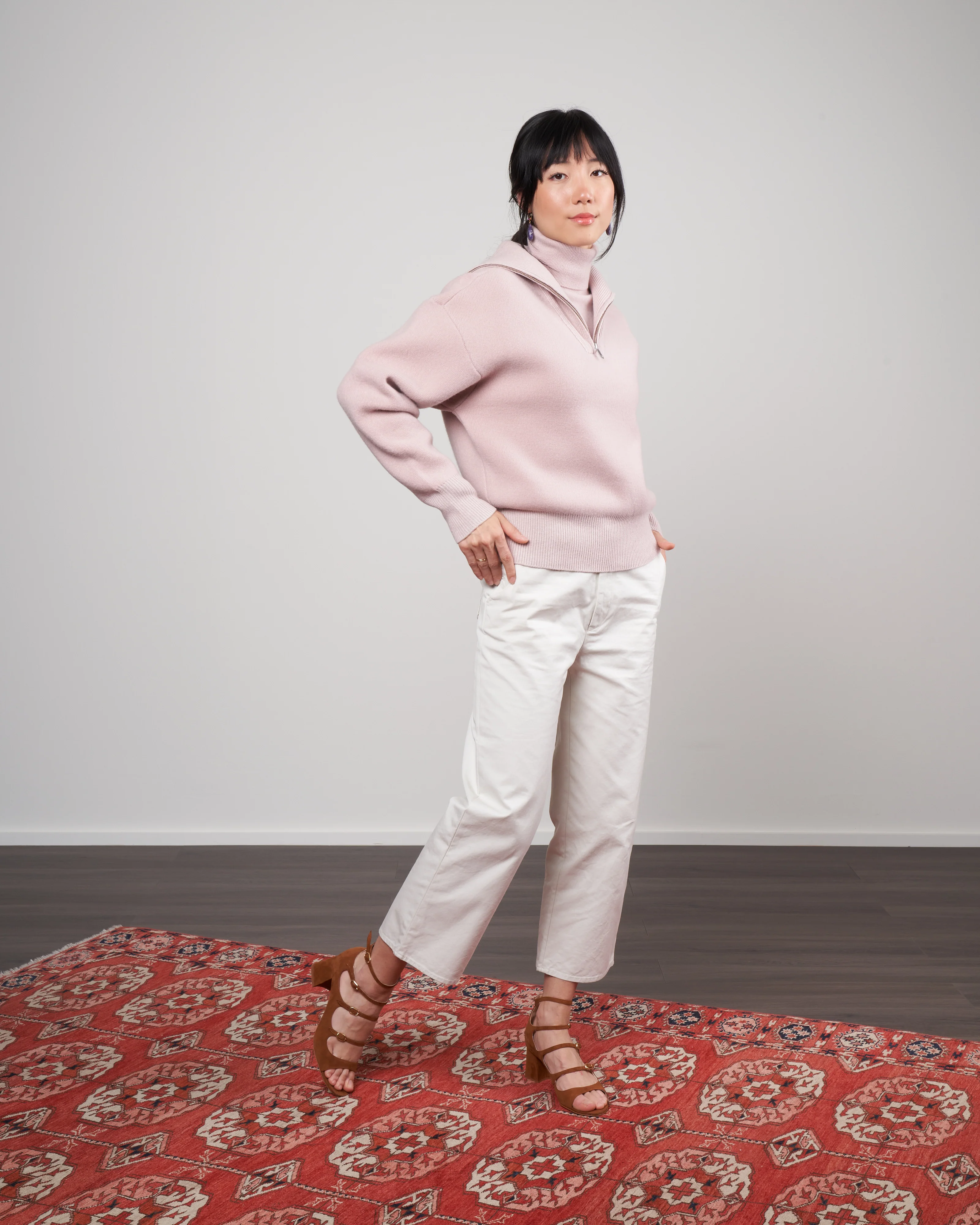 fancy sweater - greyish pink - Image 2