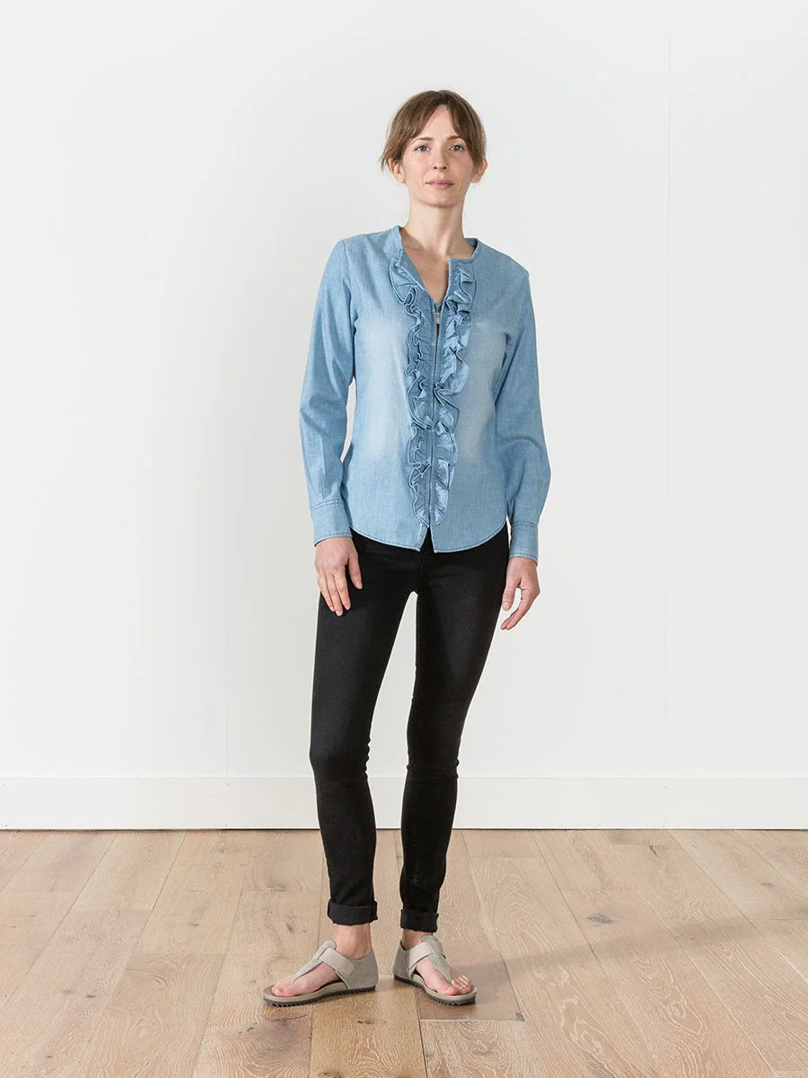 liz denim blouse