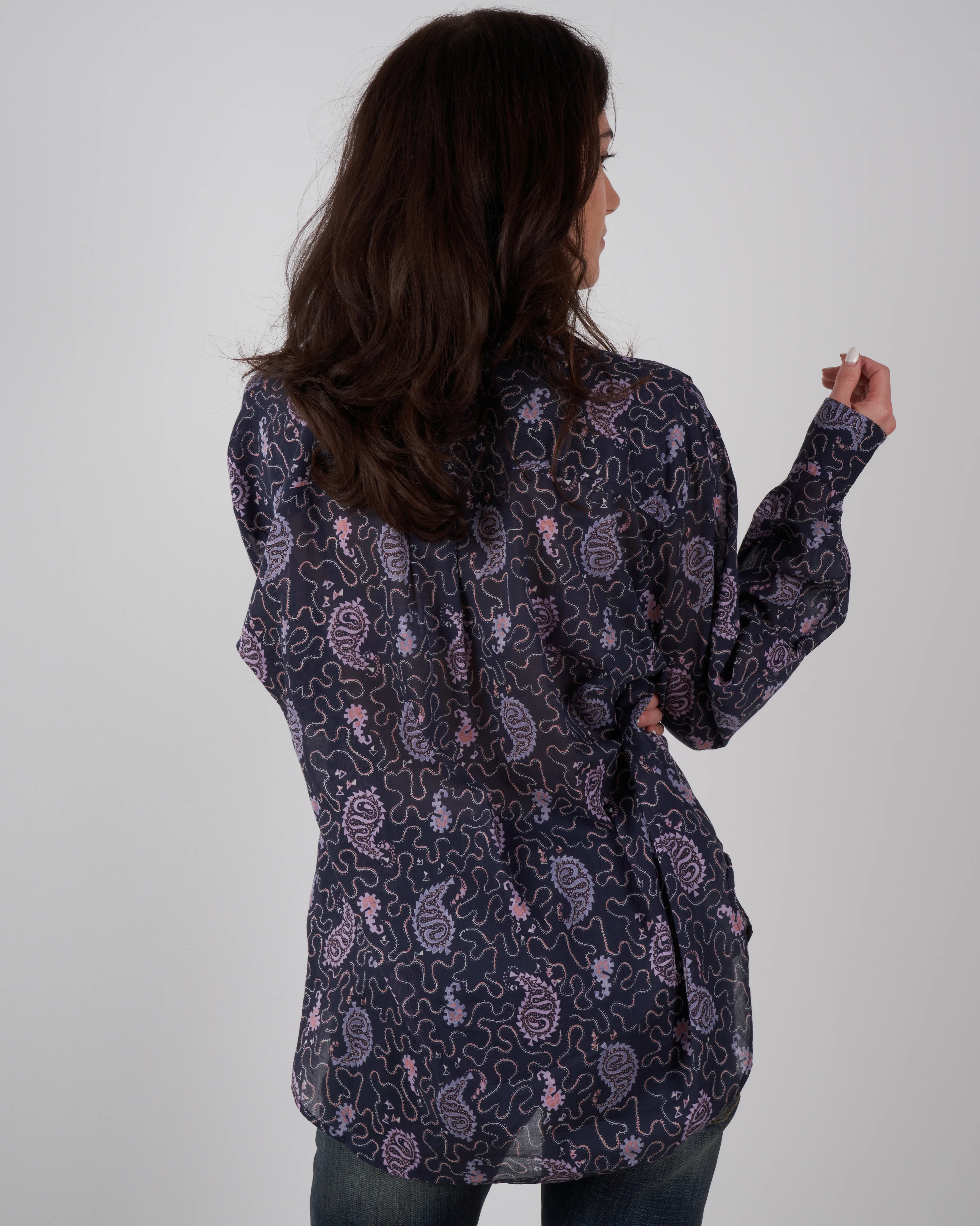 cotton mexika top - faded night - Image 2