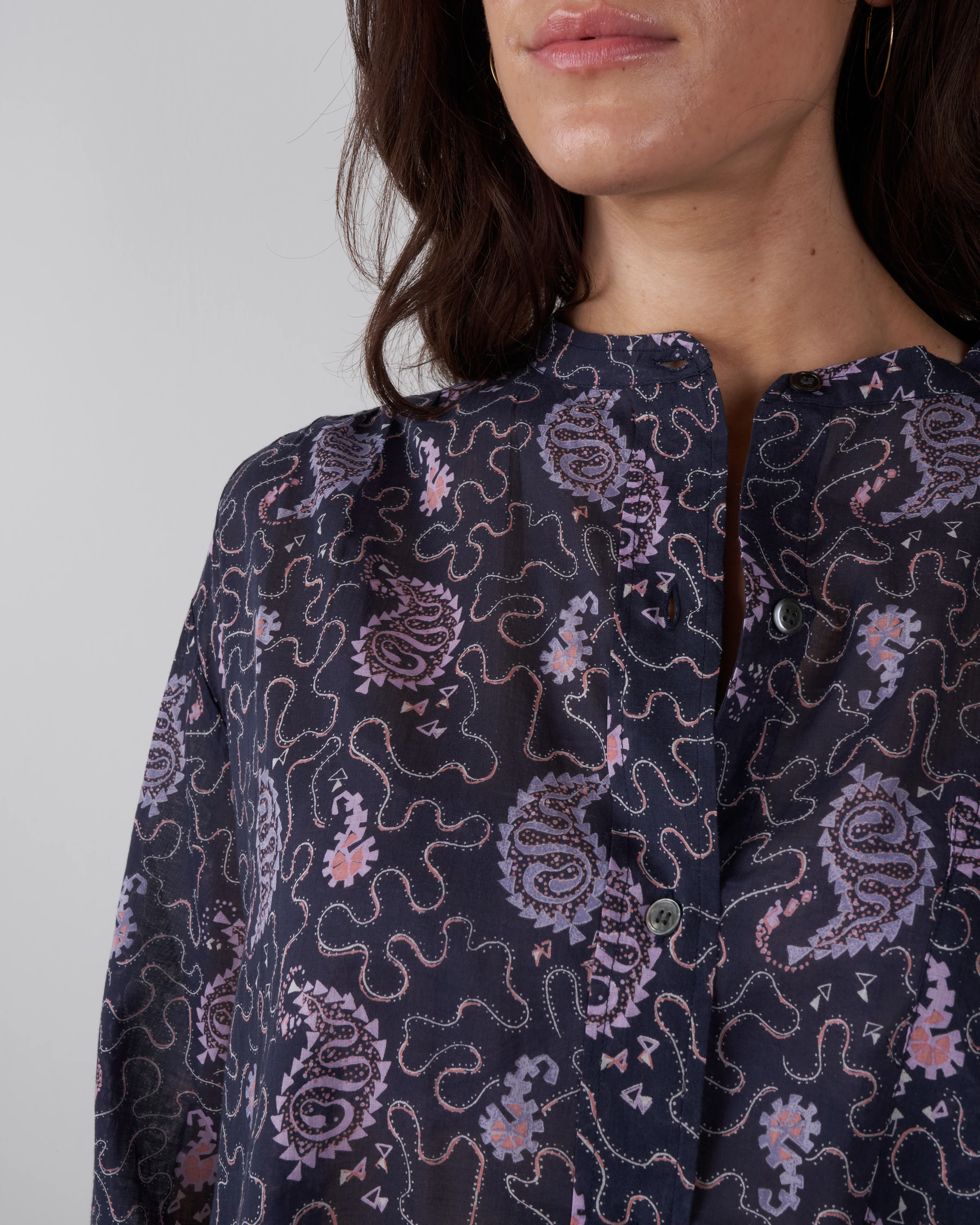 cotton mexika top - faded night - Image 5