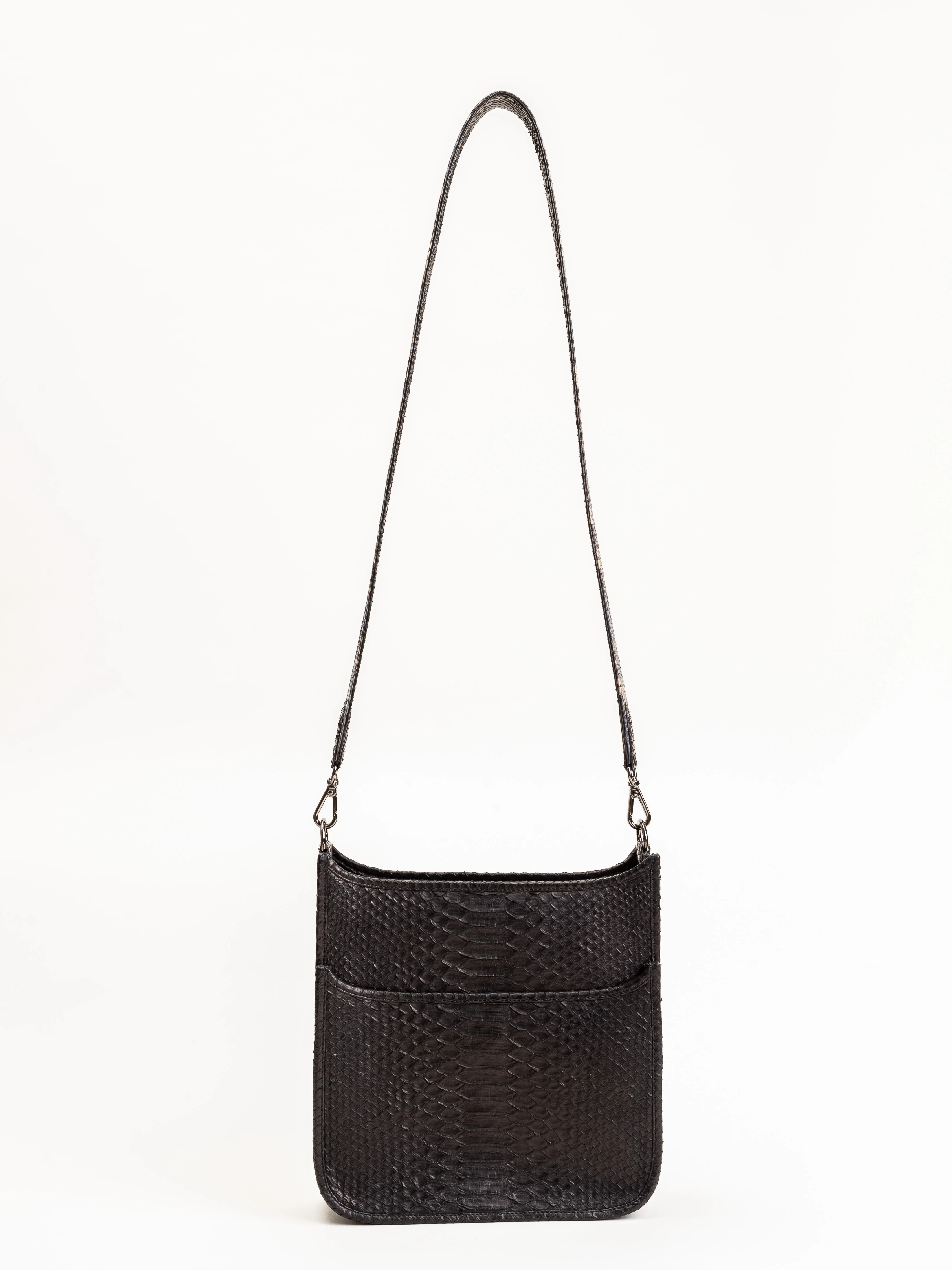 small asher bag - black w/ natural strap