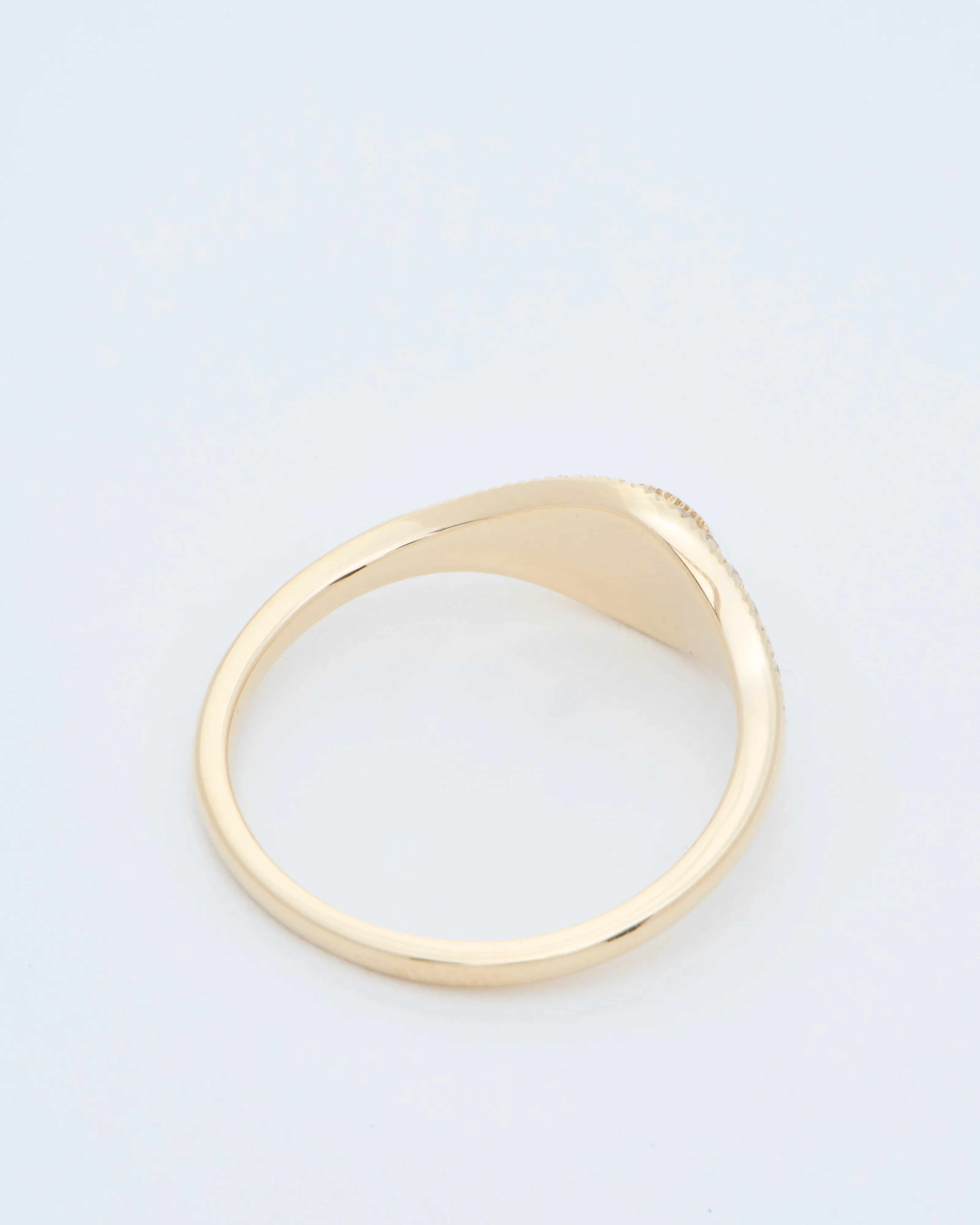 blue diamond center pave eye ring - Image 5