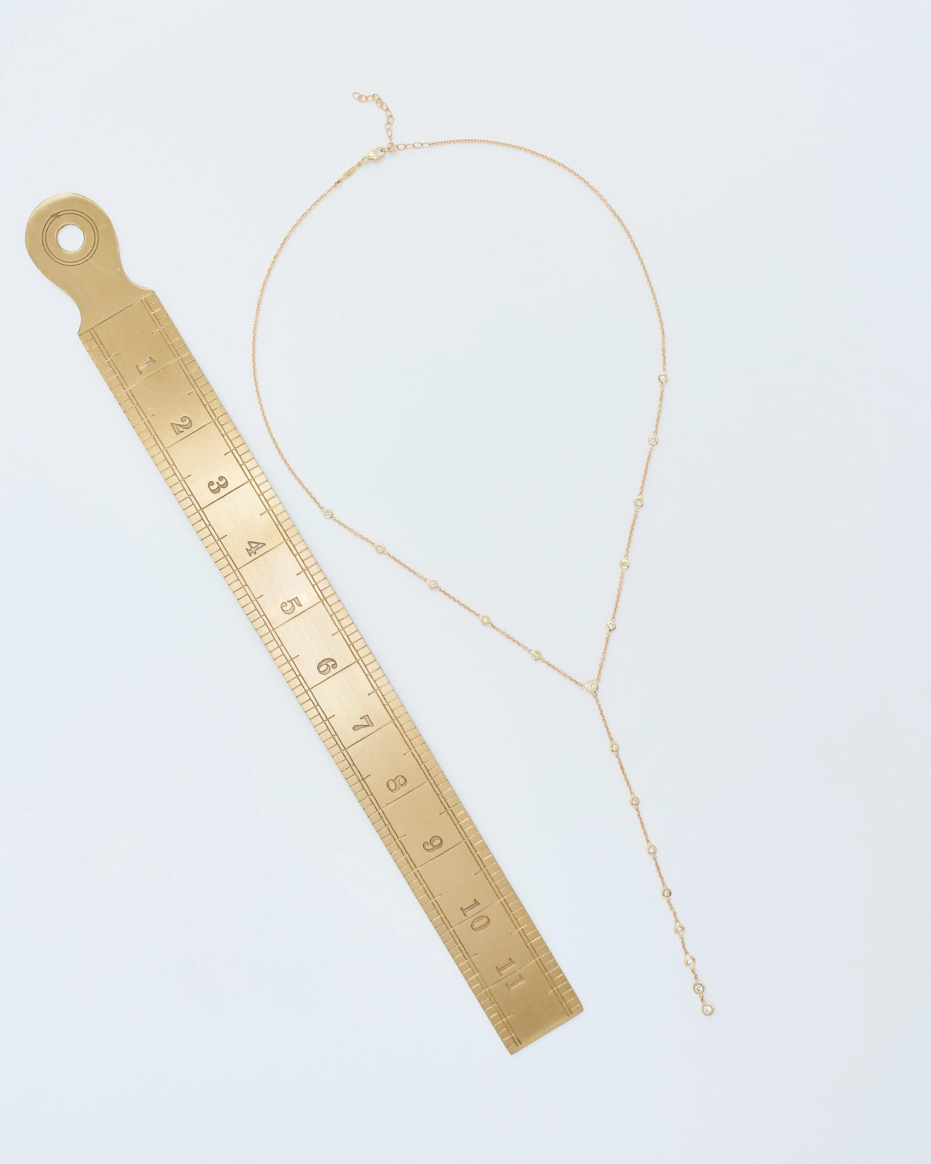 graduated diamond y necklace - Image 10