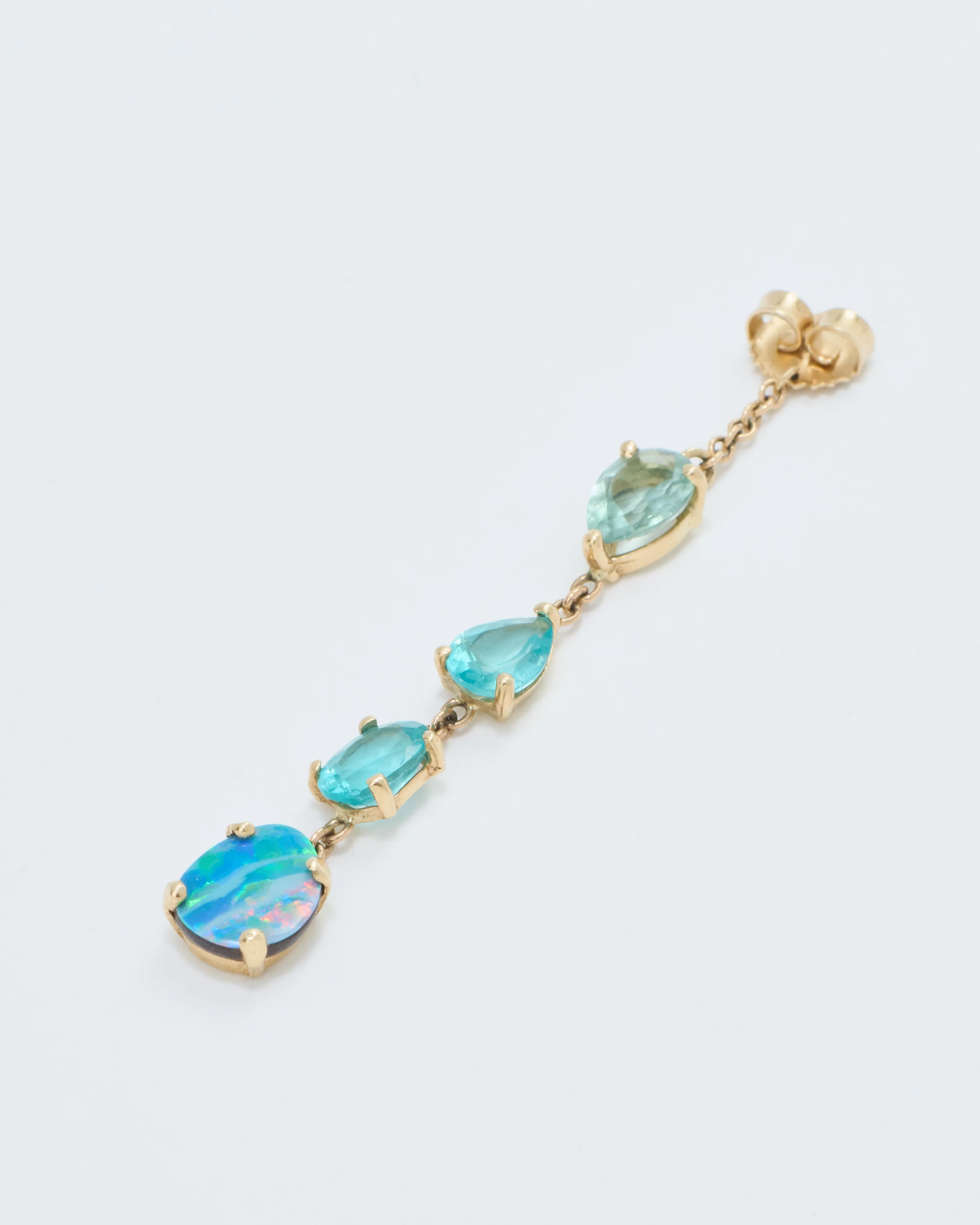multi shape gemstone earring back - Image 4