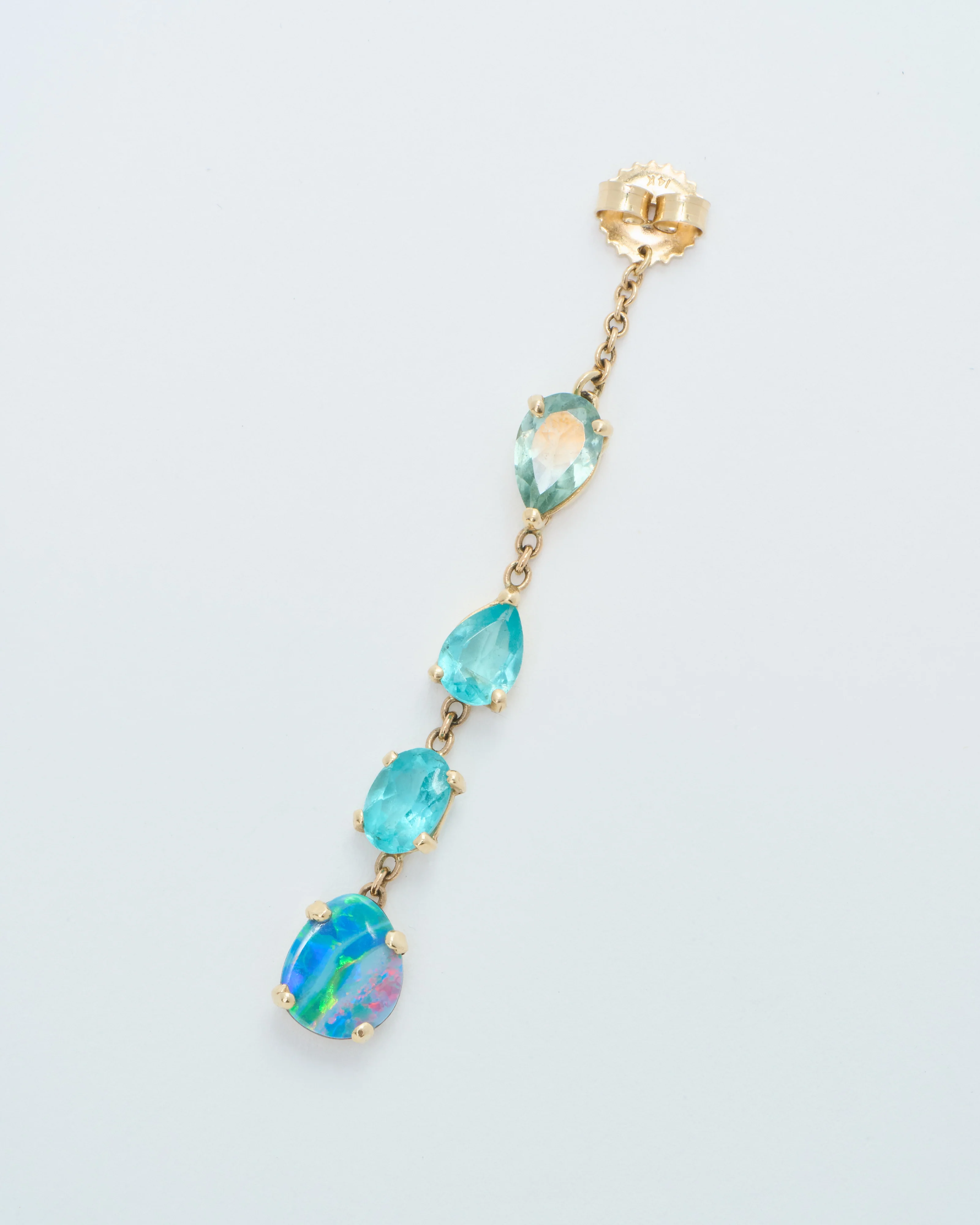 multi shape gemstone earring back - Image 5