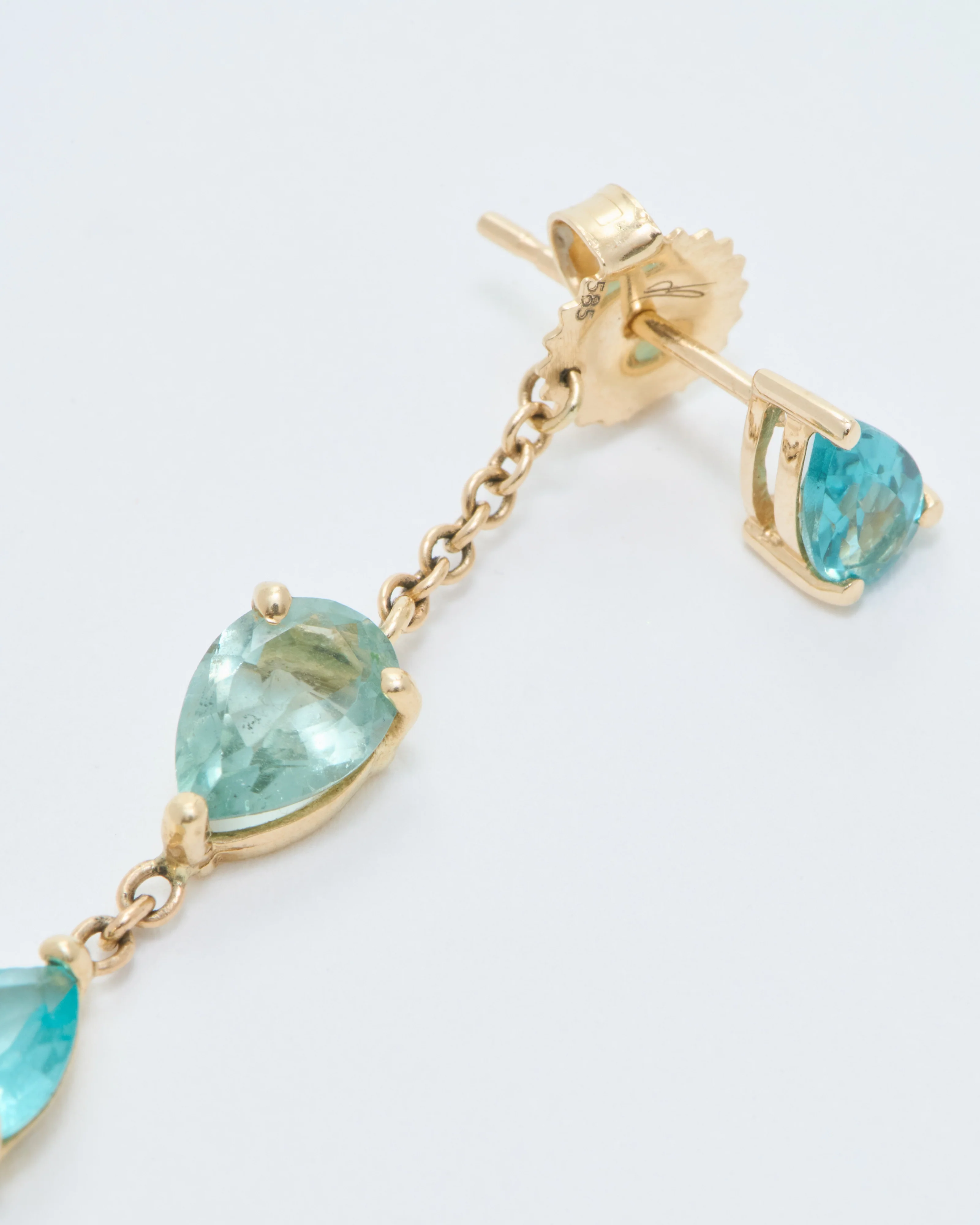 multi shape gemstone earring back - Image 7