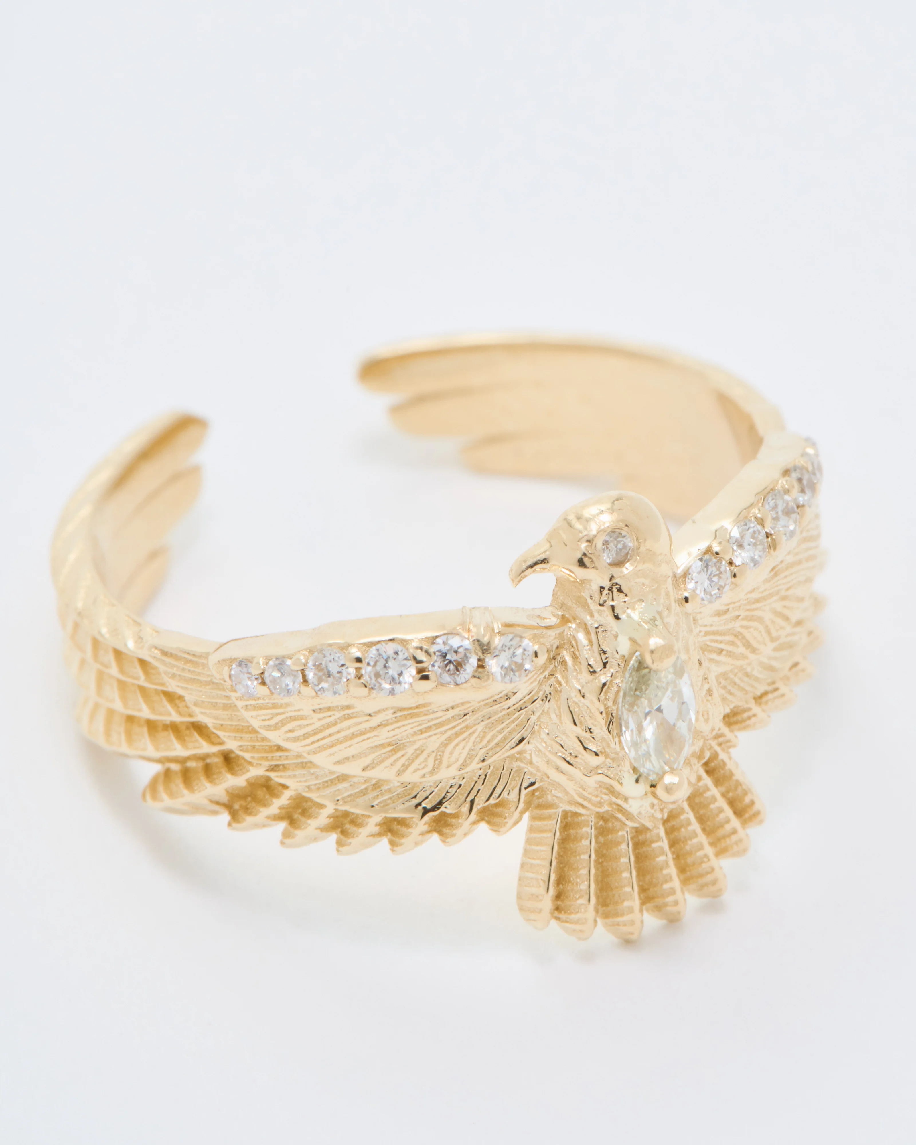 small diamond center thunderbird ring - Image 3
