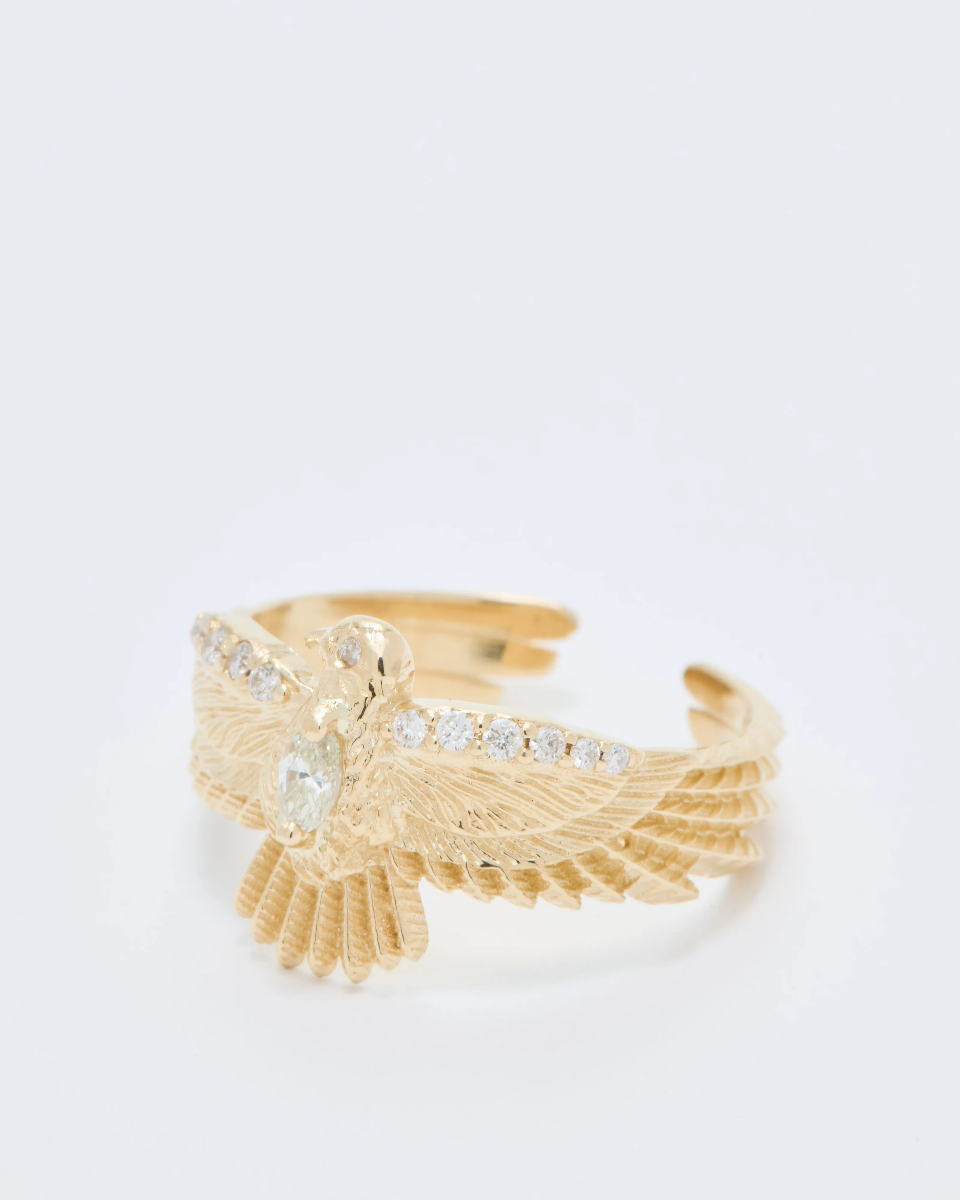 small diamond center thunderbird ring - Image 4