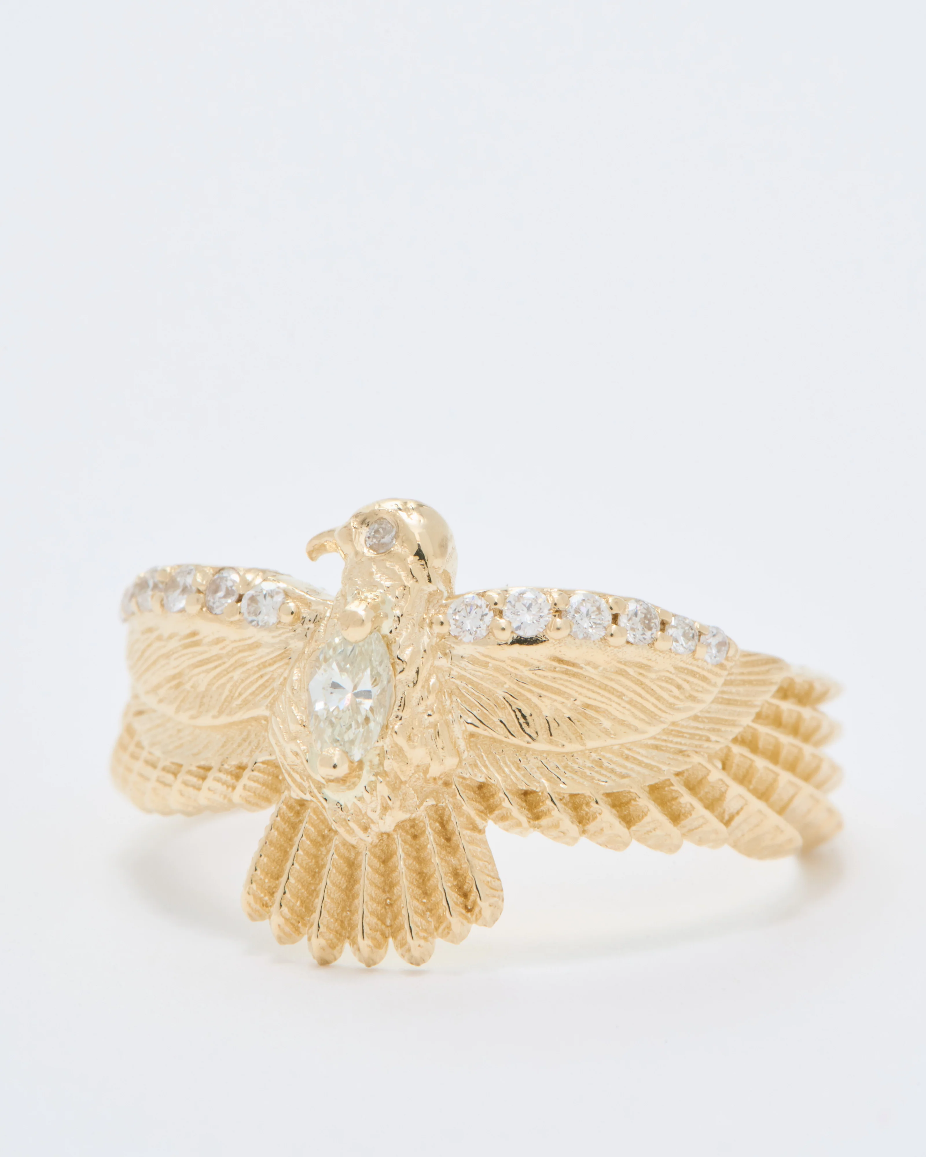 small diamond center thunderbird ring - Image 5